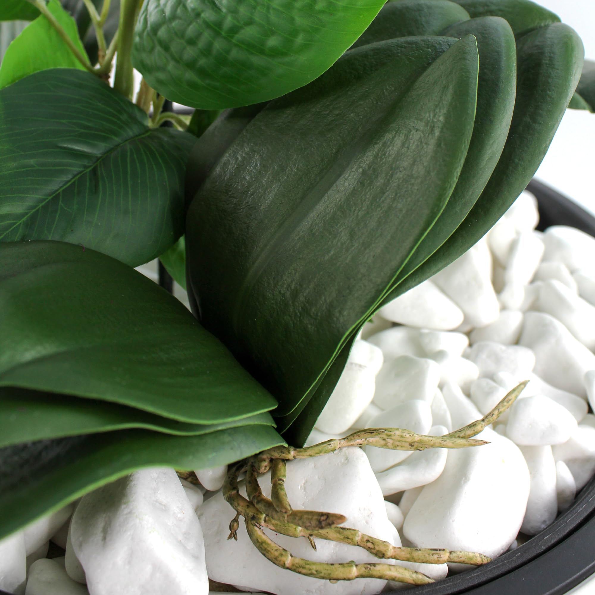 B4y Kunstorchidee XXL 135 cm – Luxus Phalaenopsis mit Real Touch Blüten Weihnachten, Geburtstag oder Muttertag – Elegante Deko für Wohnzimmer, Hotel & SPA