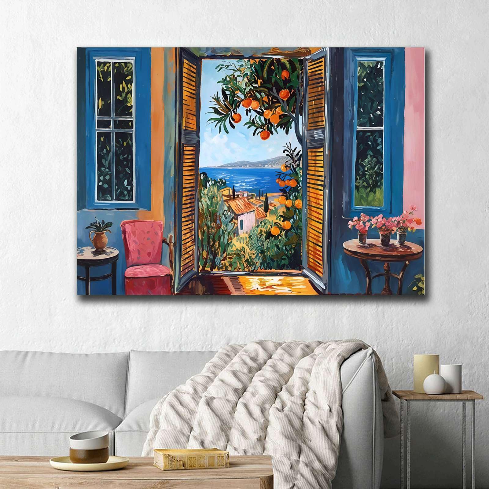 Amazon.com: HSHYXARTYX Poster Wall Art Picture Open Window Henri