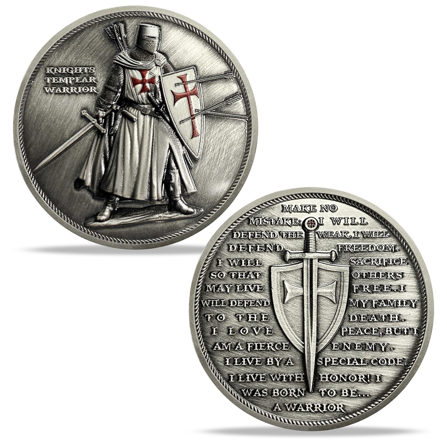 Knights Templar Challenge Coin (Warrior Prayer)