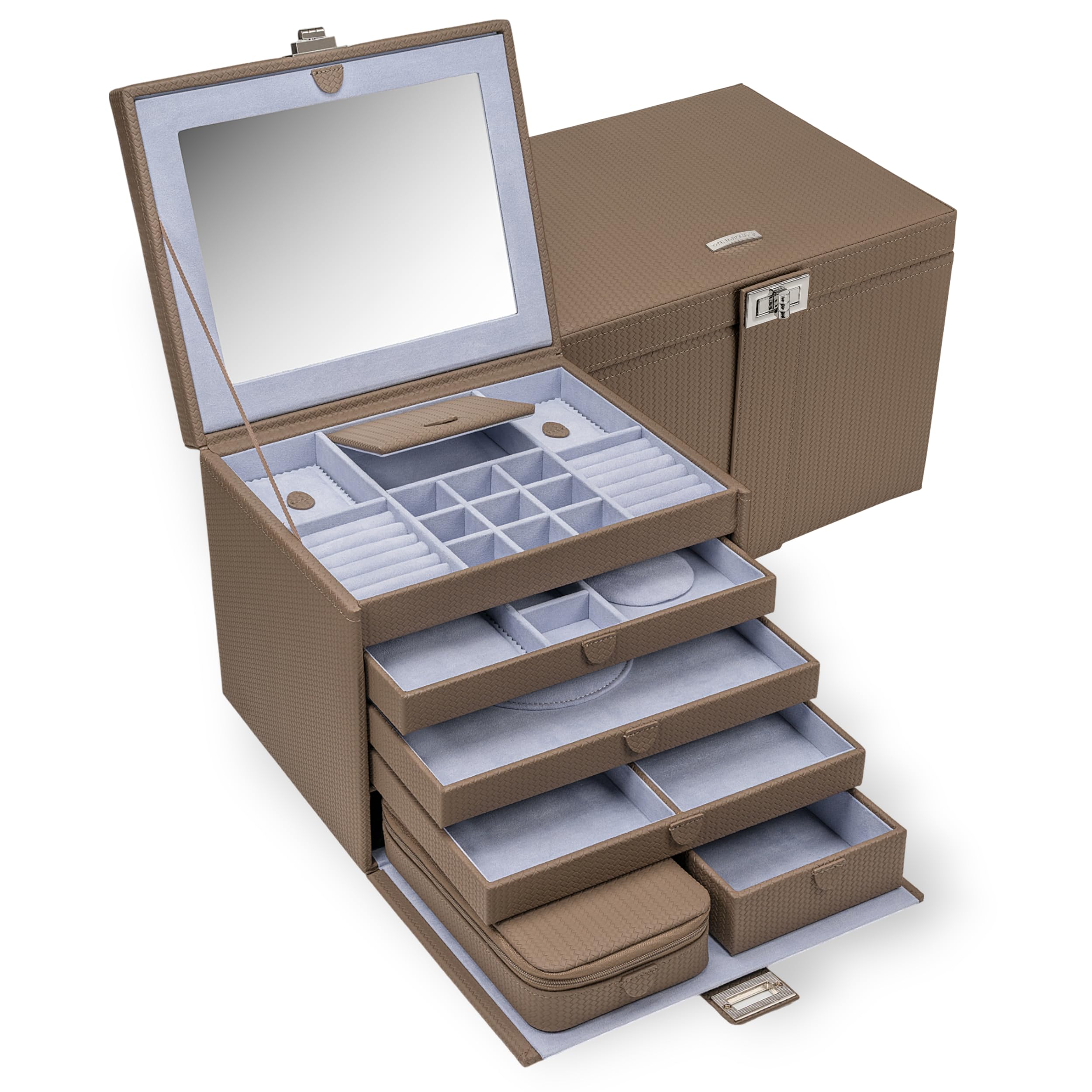 Windrose Szkatułka na biżuterię Corbello Jewelry case Mocca brązowa