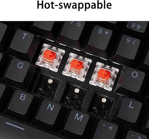 Miniatura 5 de Keychron K4 QMK Teclado mecánico inalámbrico personalizado, diseño 96% intercambiable en caliente Bluetooth2.4GUSB-C programable, RGB Super Brown