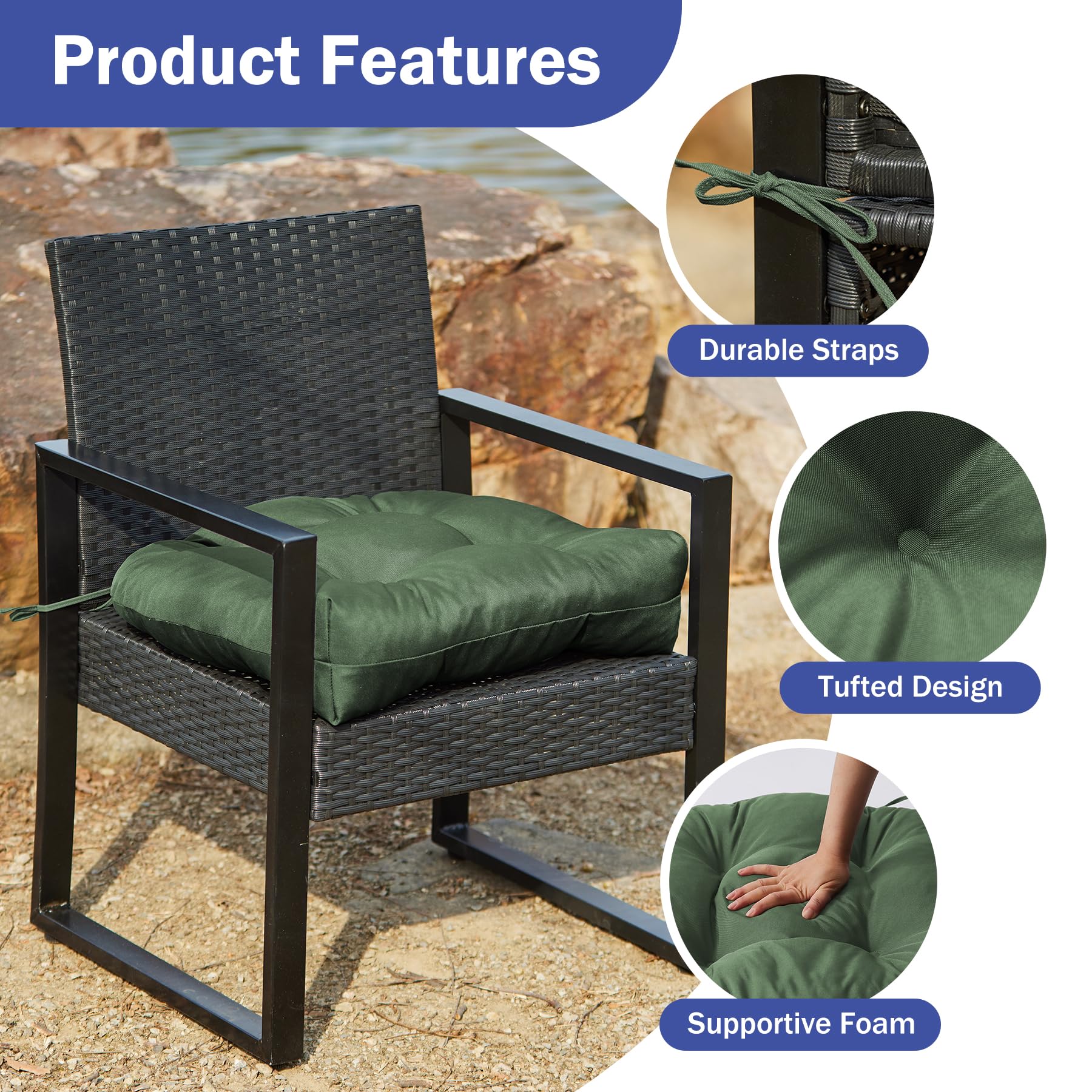 Lawn Chairs JMGBird 19x19 Outdoor Chair Cushions Set Of