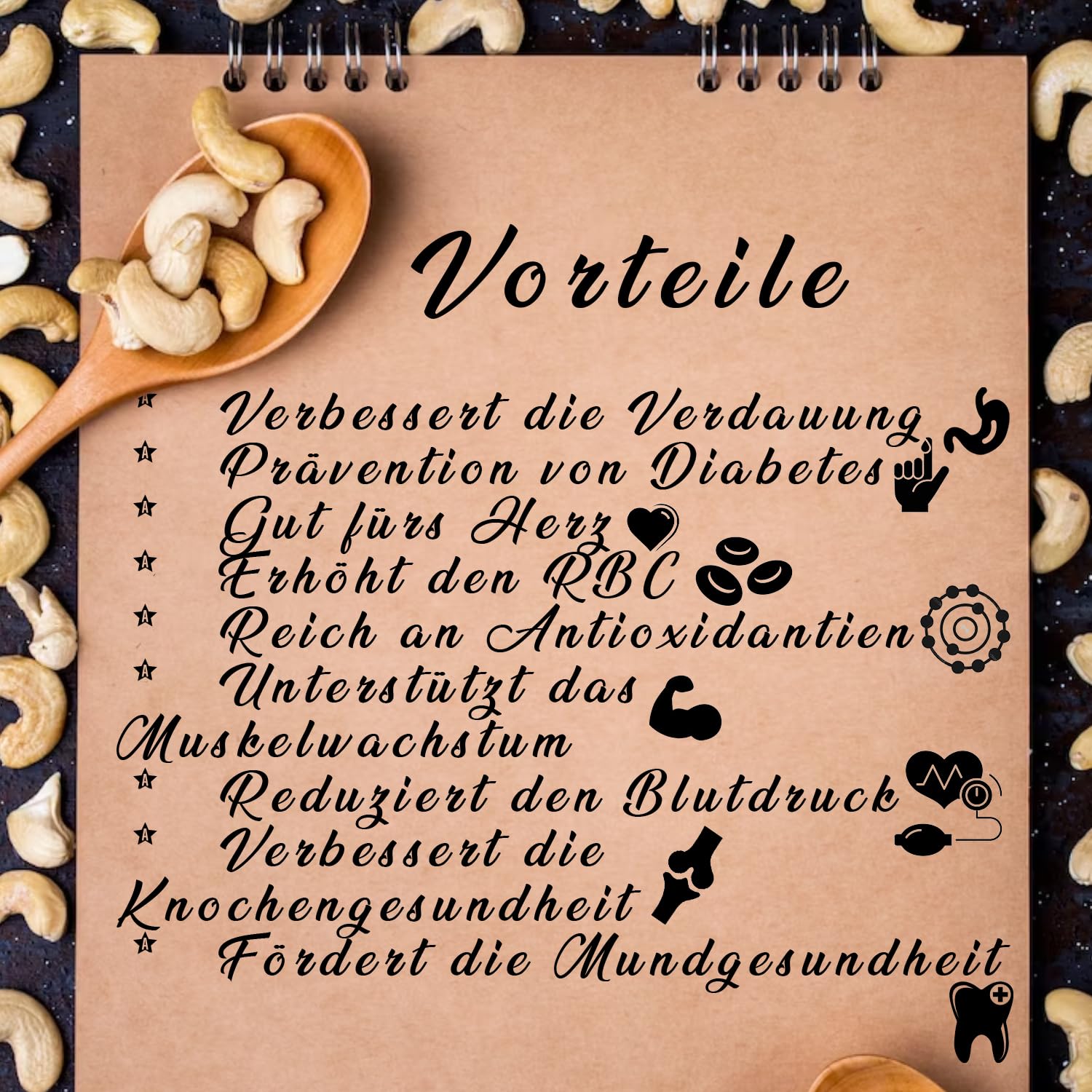 Kajal rohe Cashewnüsse gebrochen, Großverpackung 22,68 kg, naturbelassen, ungesalzen, ungeröstet, völlig ungeschwefelt und 100% unbehandelt, ganze Cashewnüsse aus kontrolliertem Anbau.