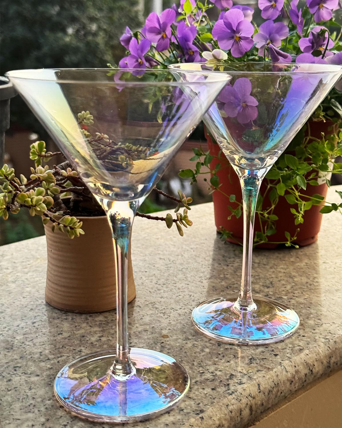 Gnimihz Martini Glasses Set Of 4 - 9 Oz Handmade Crystal Cocktail Glasses, Lead-Free, 7.1 Inches Tall, For Martinis, Cosmopolitans, Gifts - View #3