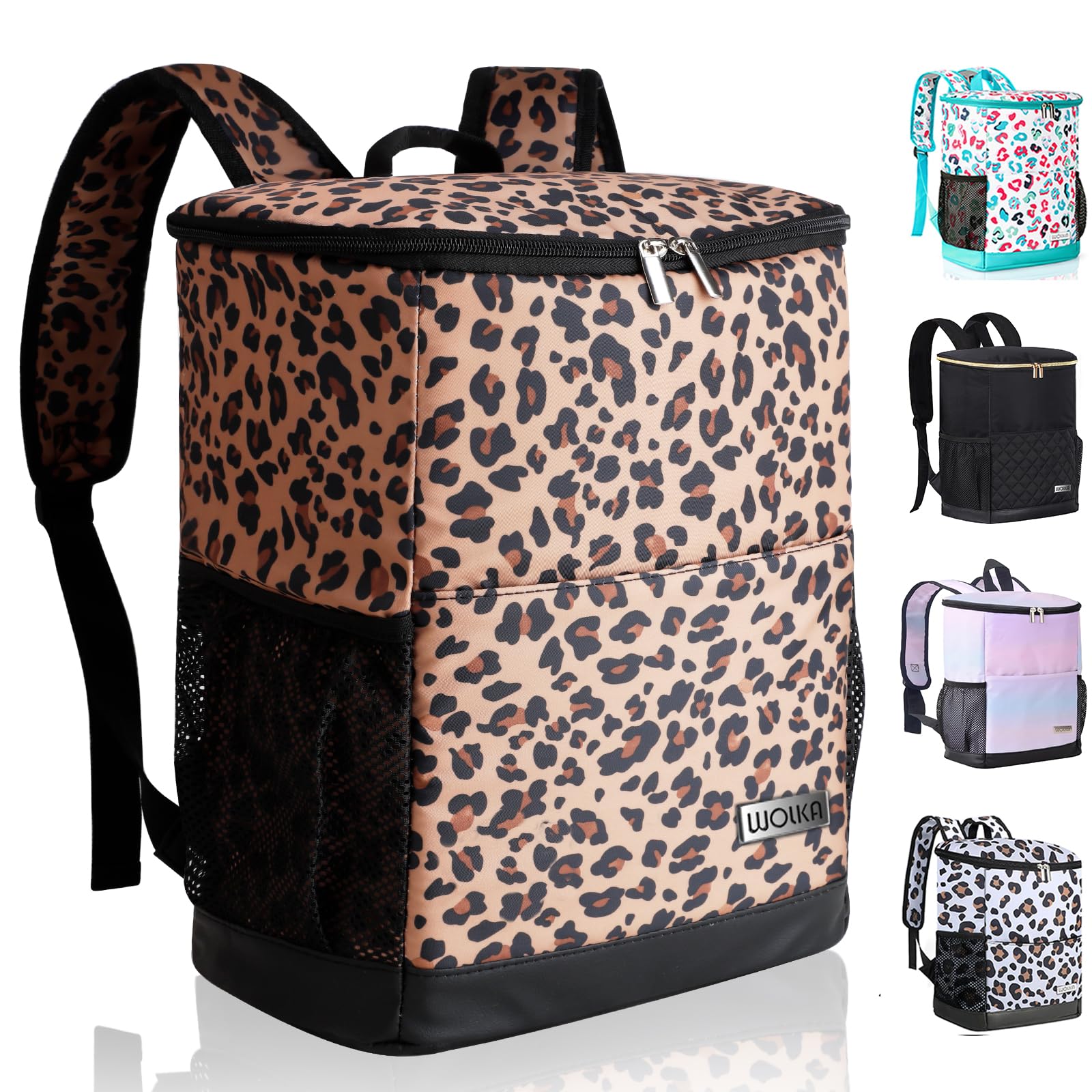 Wolka Sac à dos glacière 35 canettes, petit sac à dos isotherme anti-fuite, léger et doux, imperméable, pour plage, camping, randonnée, pique-nique, sac à dos pour homme et femme