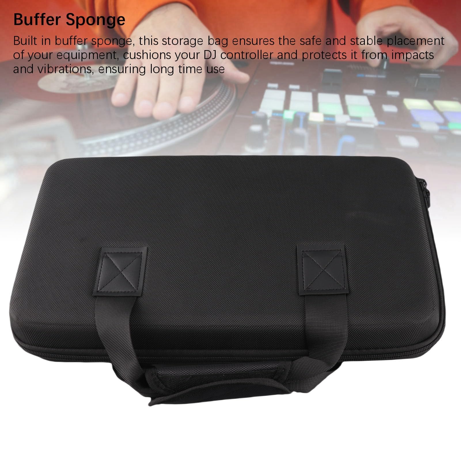 Goshyda Custodia per Controller DJ per Controller DDJ FLX4 400 SB2 SB3 RB Double Channel, Custodia Portatile del Sacco di Archiviazione DJ con Spugna Buffer