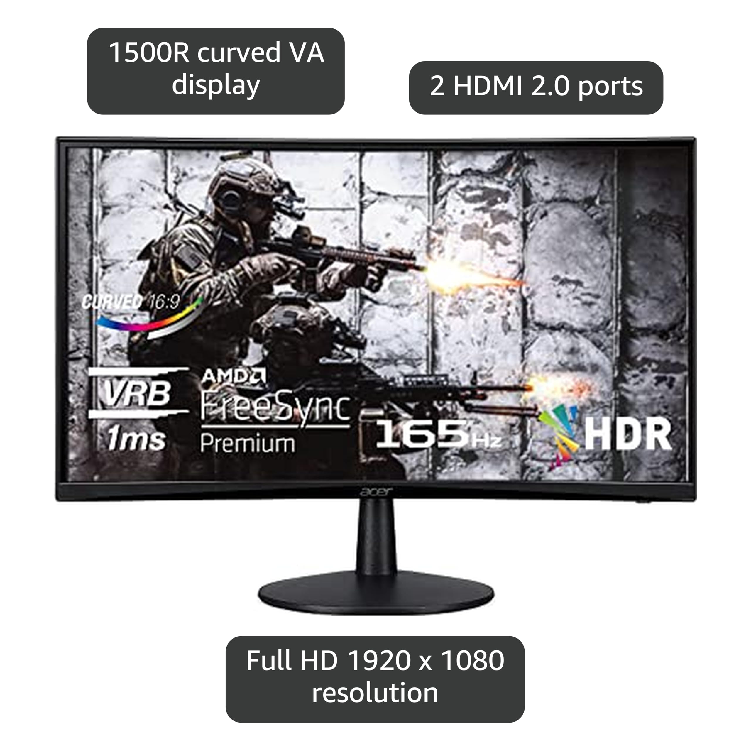 Amazon.com: Acer Nitro ED240Q Sbiip 23.6