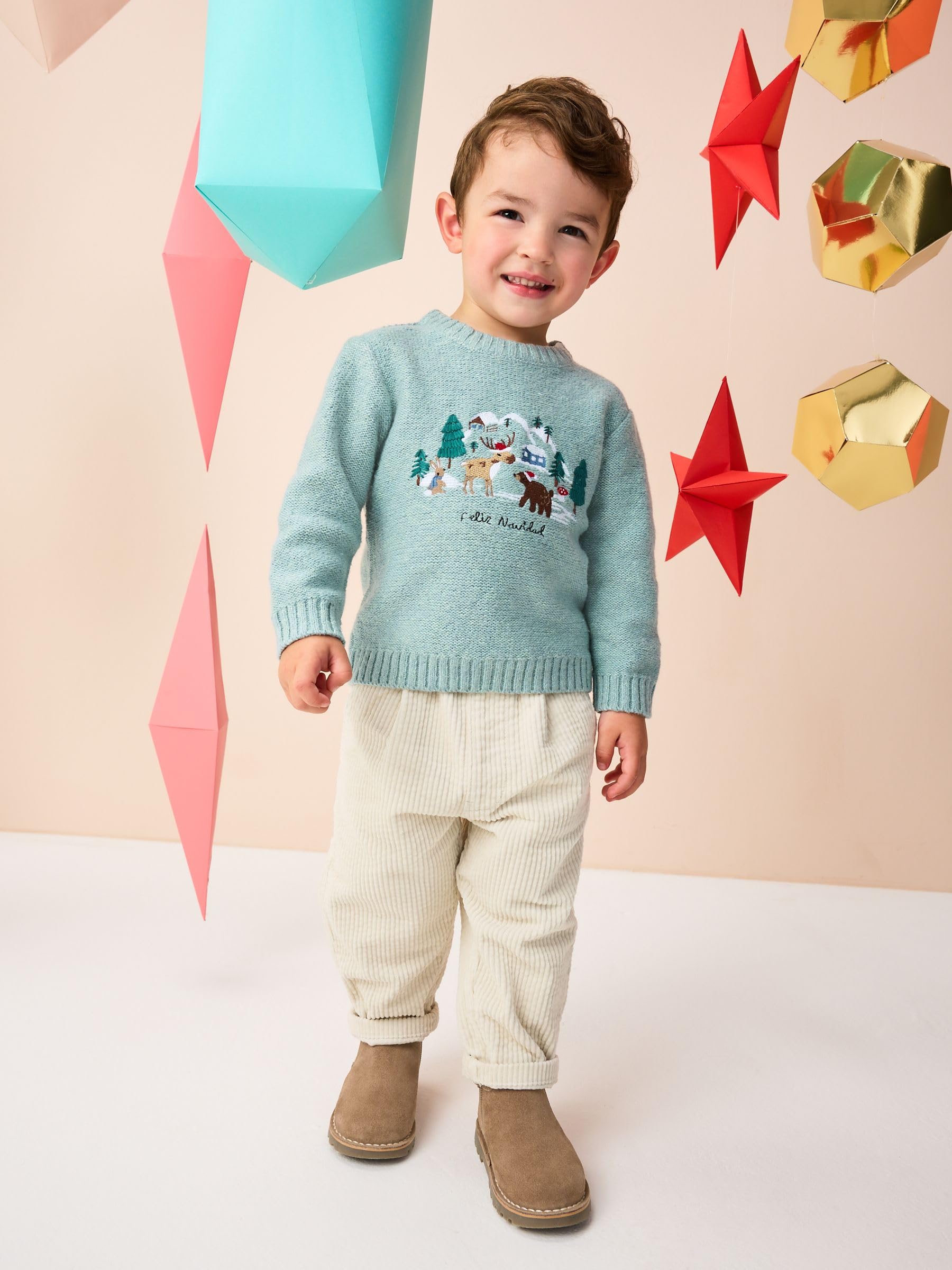 NEXT Jungen Weihnachtlicher Strickpullover 62-122