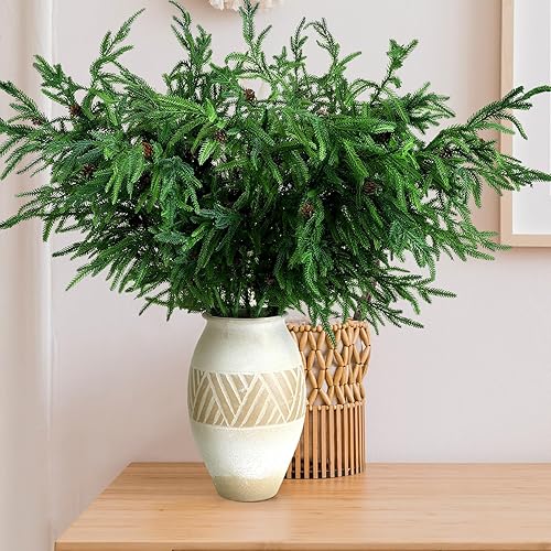 Miniatura 3 de Rama de pino de Navidad de 36 pulgadas con piñas y vegetación para manualidades, guirnalda, corona y decoración del hogar (6 piezas)