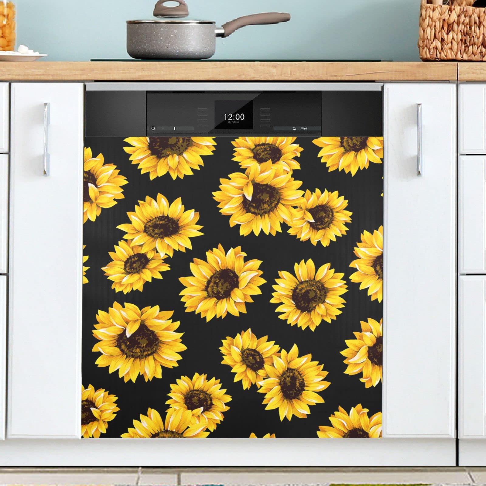 Dishwasher Cover Spring Sunflower Vintage Summer Flower