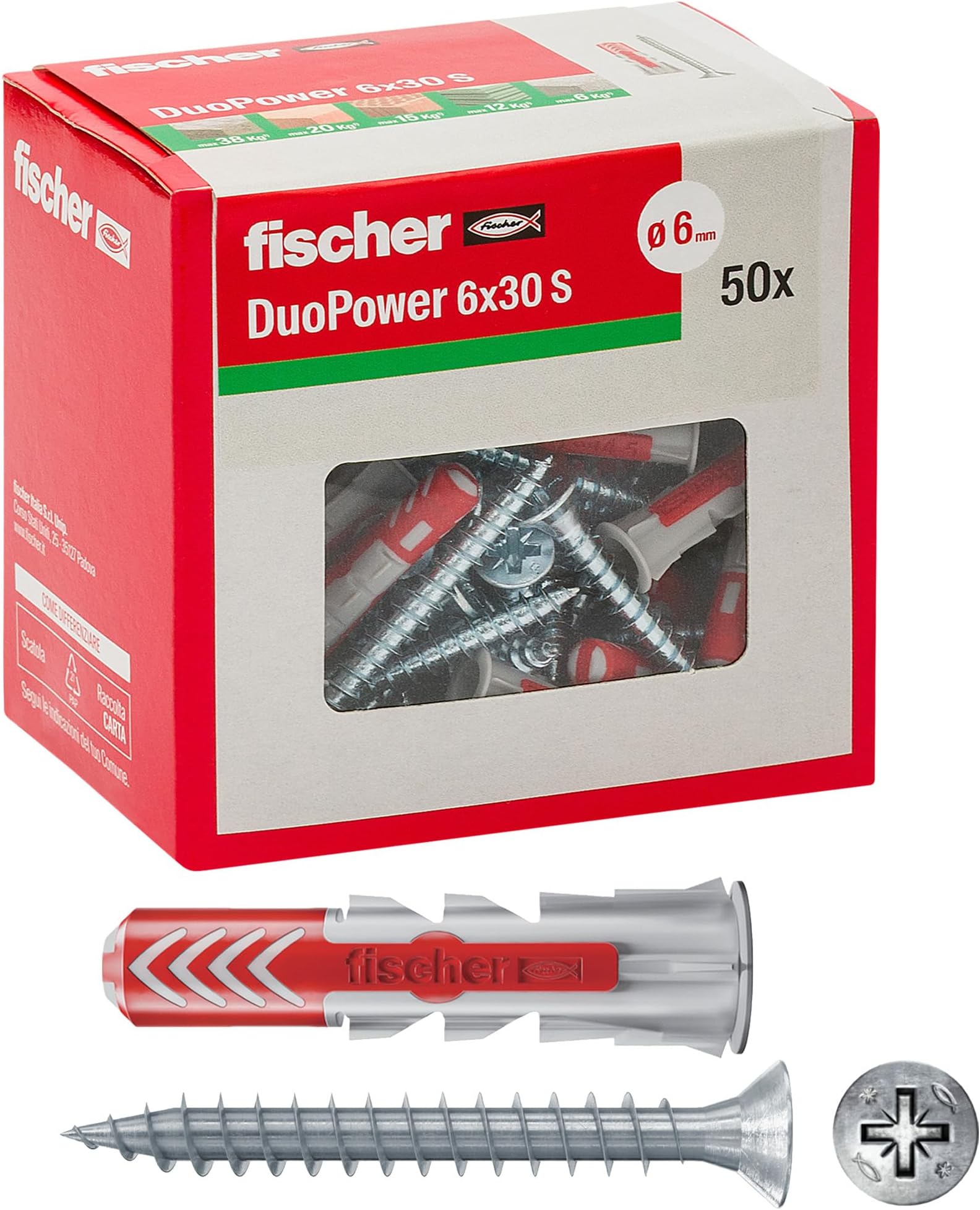 Fischer KIT SX Plus, Valigetta 80 Tasselli con Vite Assortiti per ...