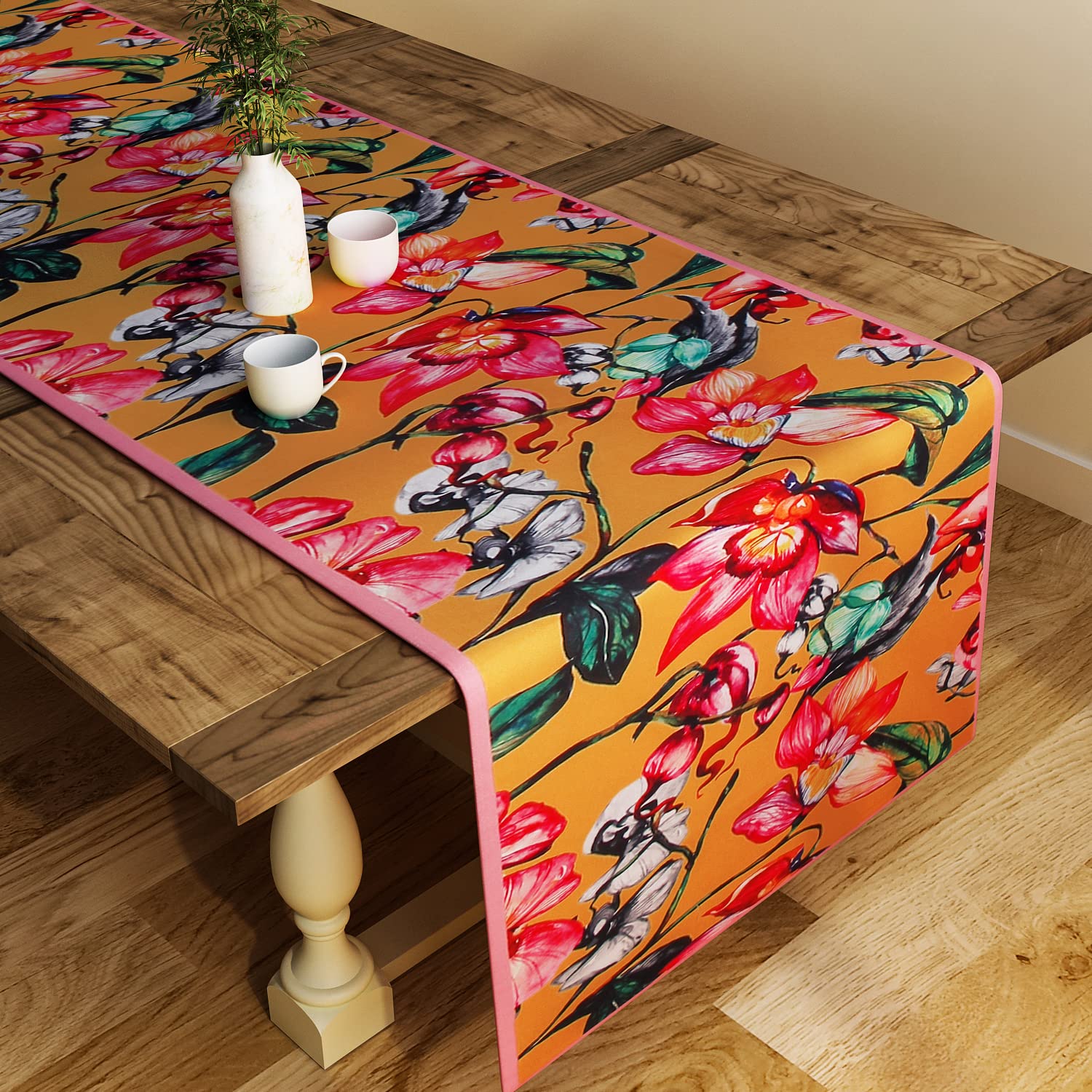 SEJ Table Runner - Pink Dining Table Protector -6