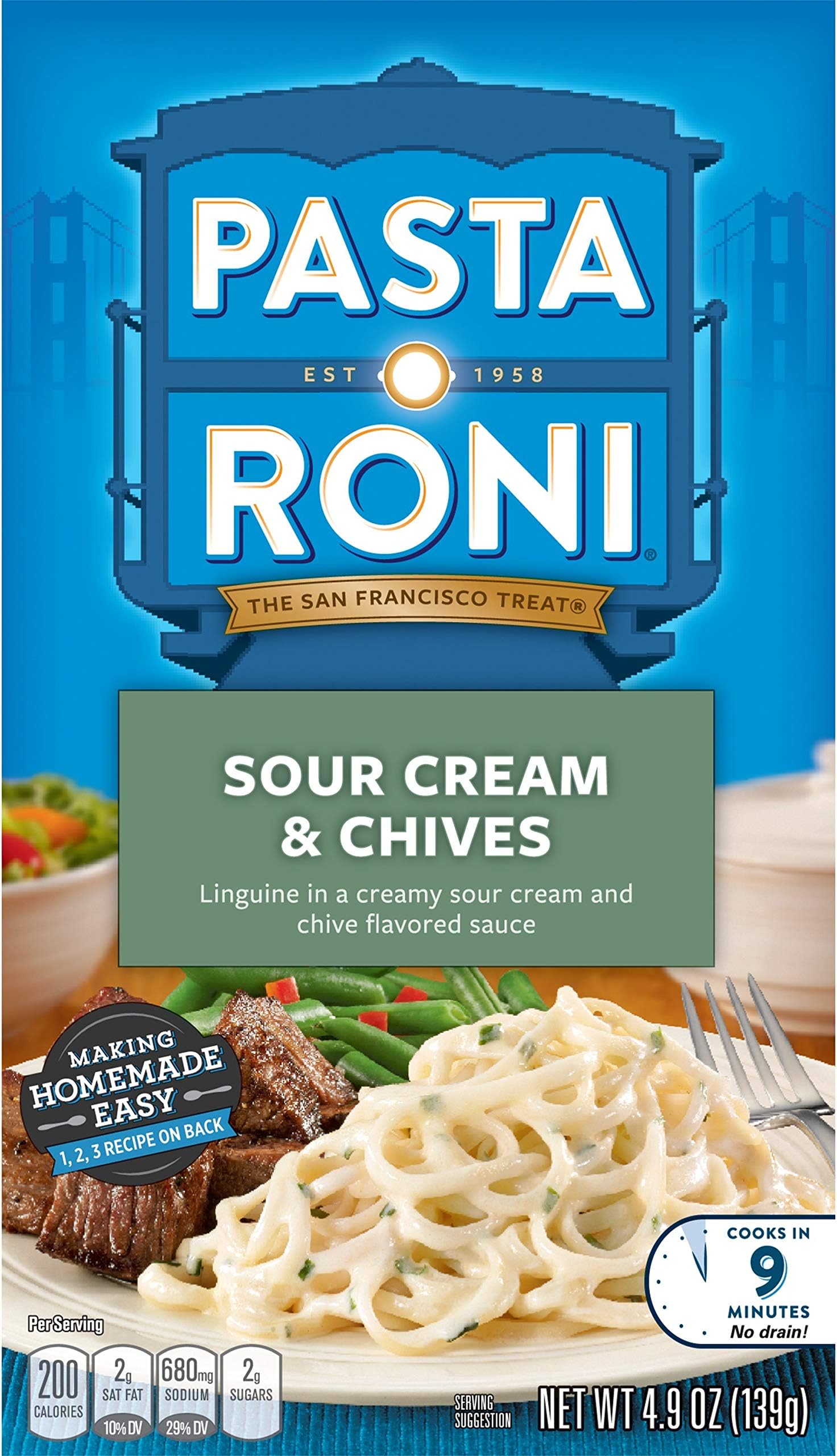 Pasta Roni Sour Cream & Chive Linguine Mix, 4.9-Ounce Boxes (Pack of 12)