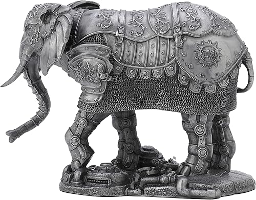 Miniatura 8 de Veronese Design Elefante mecánico steampunk de 6 1/4 pulgadas de alto, efecto de peltre fundido en frío, estatua de animales, decoración del hogar,