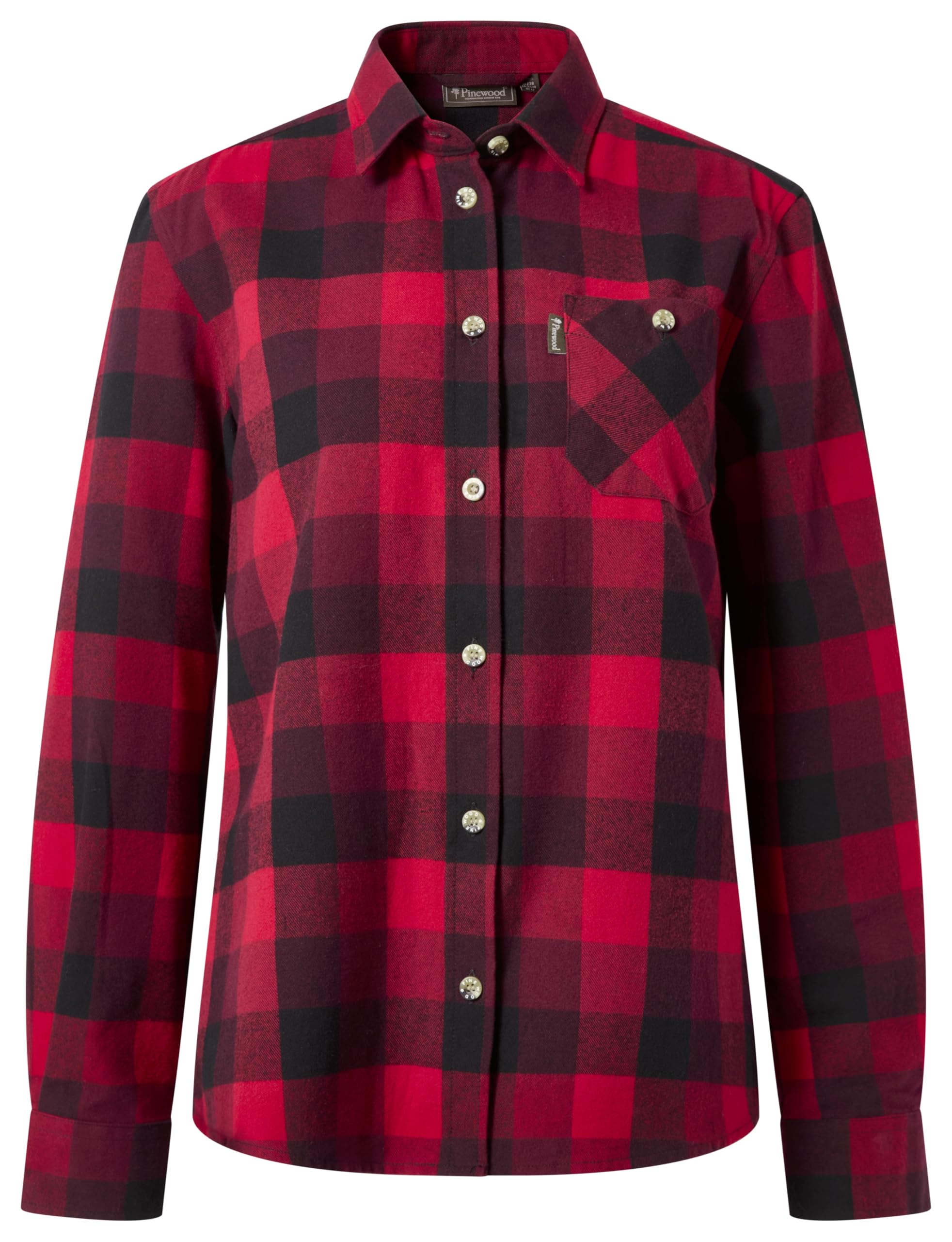 Pinewood Flanellhemd Damen kariert, weiches Holzfällerhemd Damen für Outdoor und Alltag