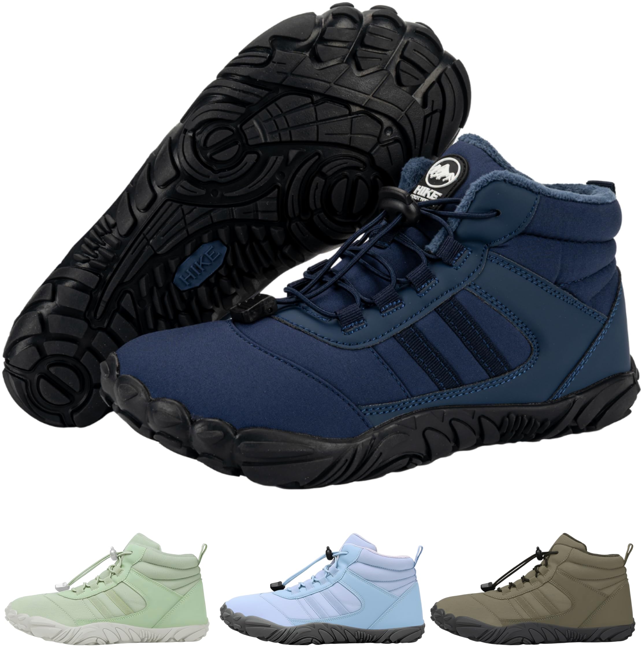 Hike Footwear kasdava Pro Winter Cold Comfort Barefoot Boots Non-Slip Water Resistant Pro Shoes Women Men Zero Drop Sole, wide Toe Hiking Running Boot