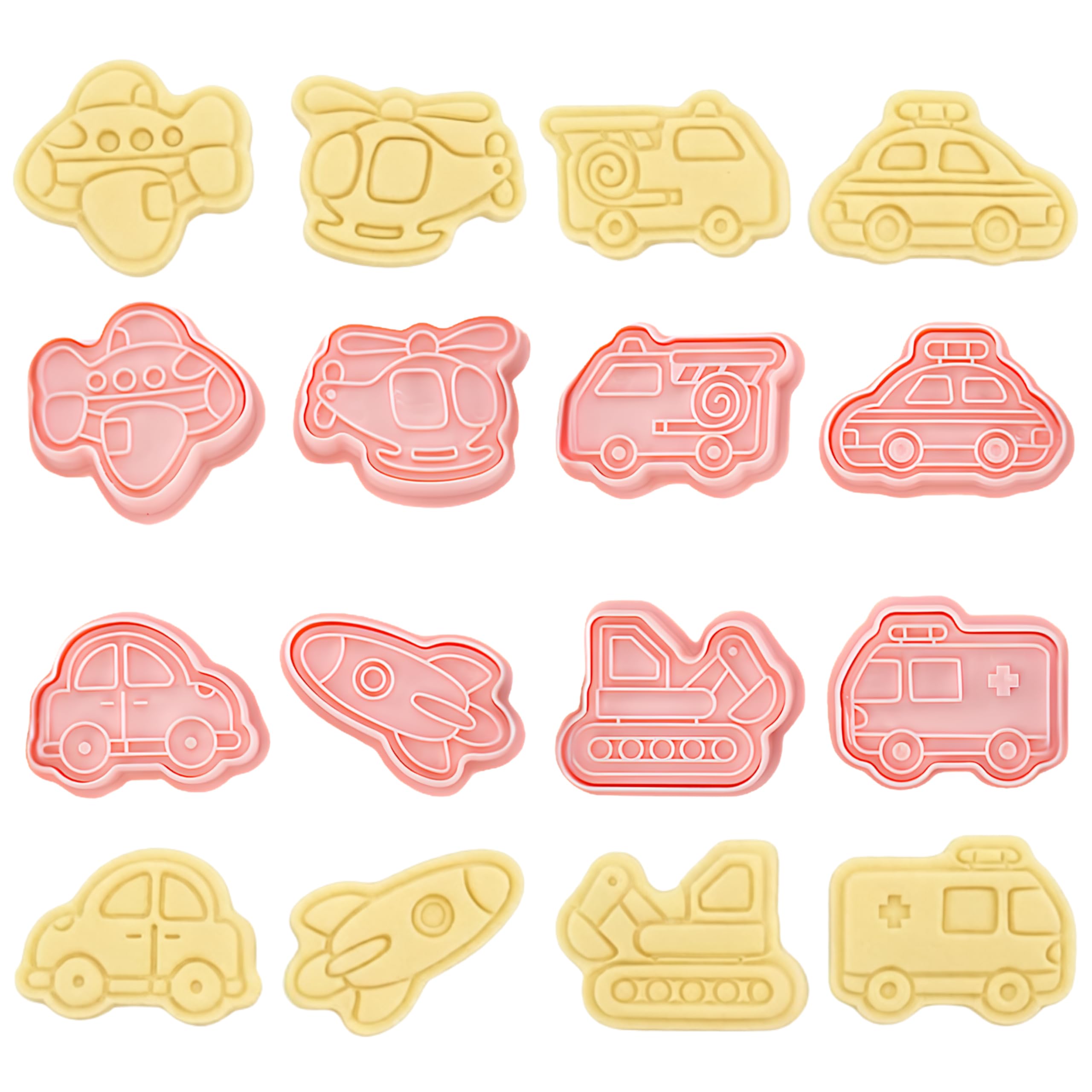 8Pcs Transportation Vehicles Cookie Cutters Set