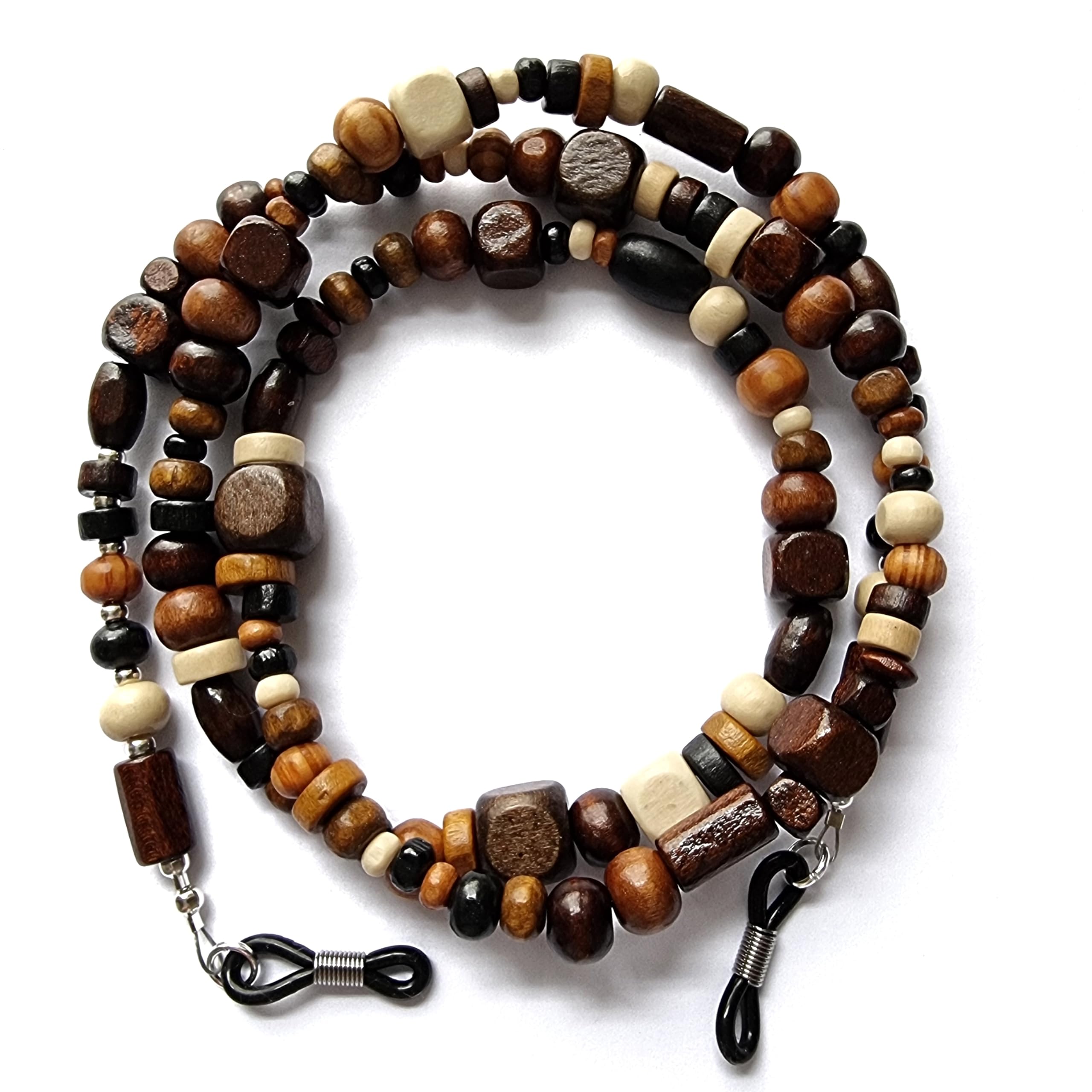 TillyLovesBoo Glasses Chain - Wooden beaded spectacle cord - Eyeglasses strap/holder/Lanyard - 30 inches