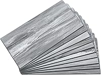 Vista 26 de Palisade Azulejos de vinilo entrelazados impermeables para salpicaduras de 22.8 x 7.31 pulgadas en mármol veneciano, sin juntas, fácil de instalar