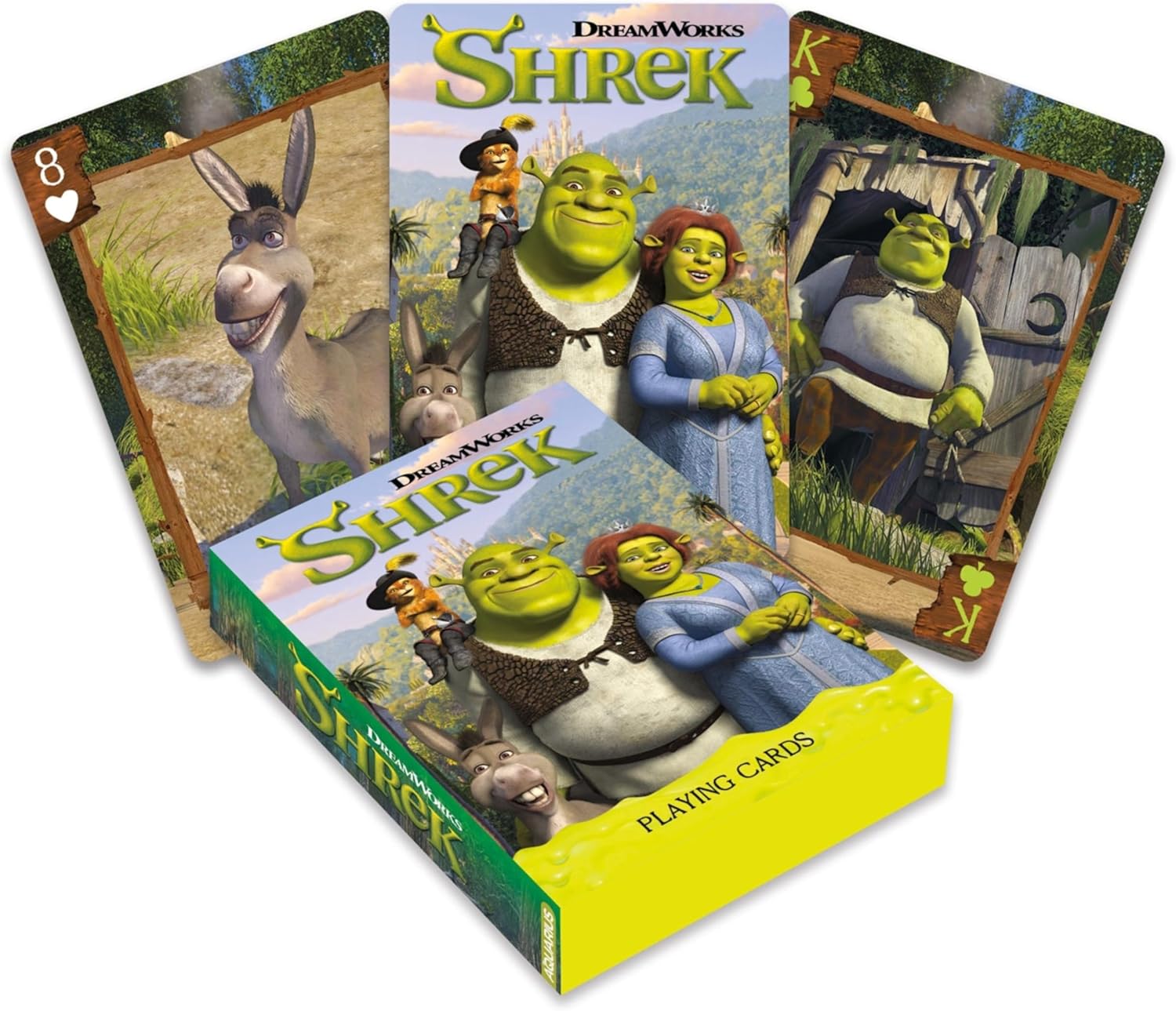 Aquarius Shrek Playing Cards - Shrek Themed Deck of Cards for Your Favorite Card Games - Officially Licensed Shrek Merchandise & Collectibles