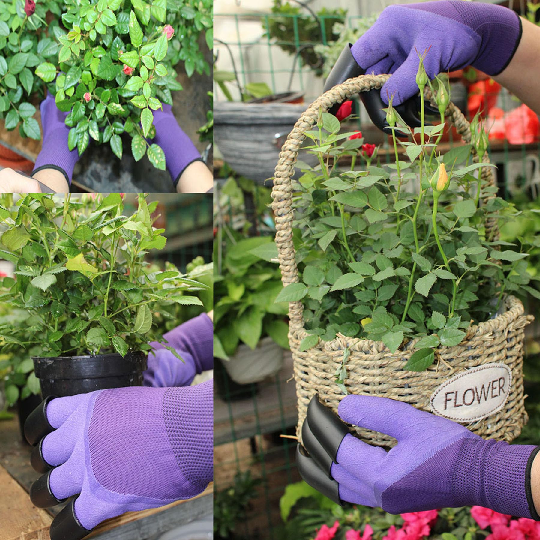 Best Gardening Gloves 2026: 5 Picks for Every Job 3 UIOOIU Gardening Gloves with Claws for Digging Planting and Weeding Gardening Gl — product photo
