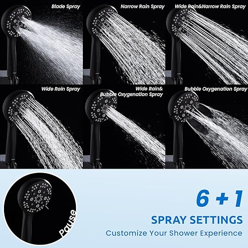 Miniatura 6 de Ryamen Combo de cabezales de ducha dobles mejorados, cabezal de ducha filtrado de 10 pulgadas con mano, cabezal de ducha de lluvia de 3 vías con