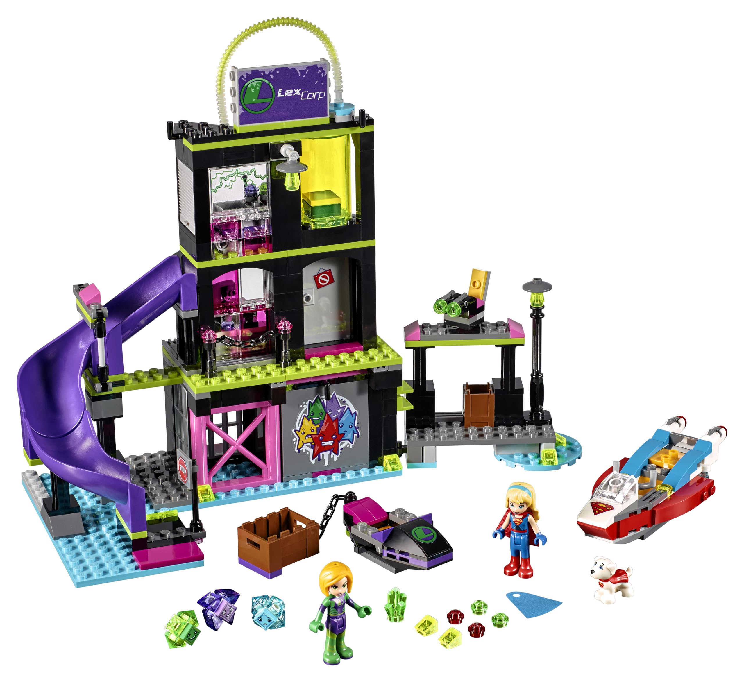 LEGO DC Super Hero Girls 41238 - "Die Kryptomite-Fabrik von Lena Luthor Konstruktionsspiel, bunt