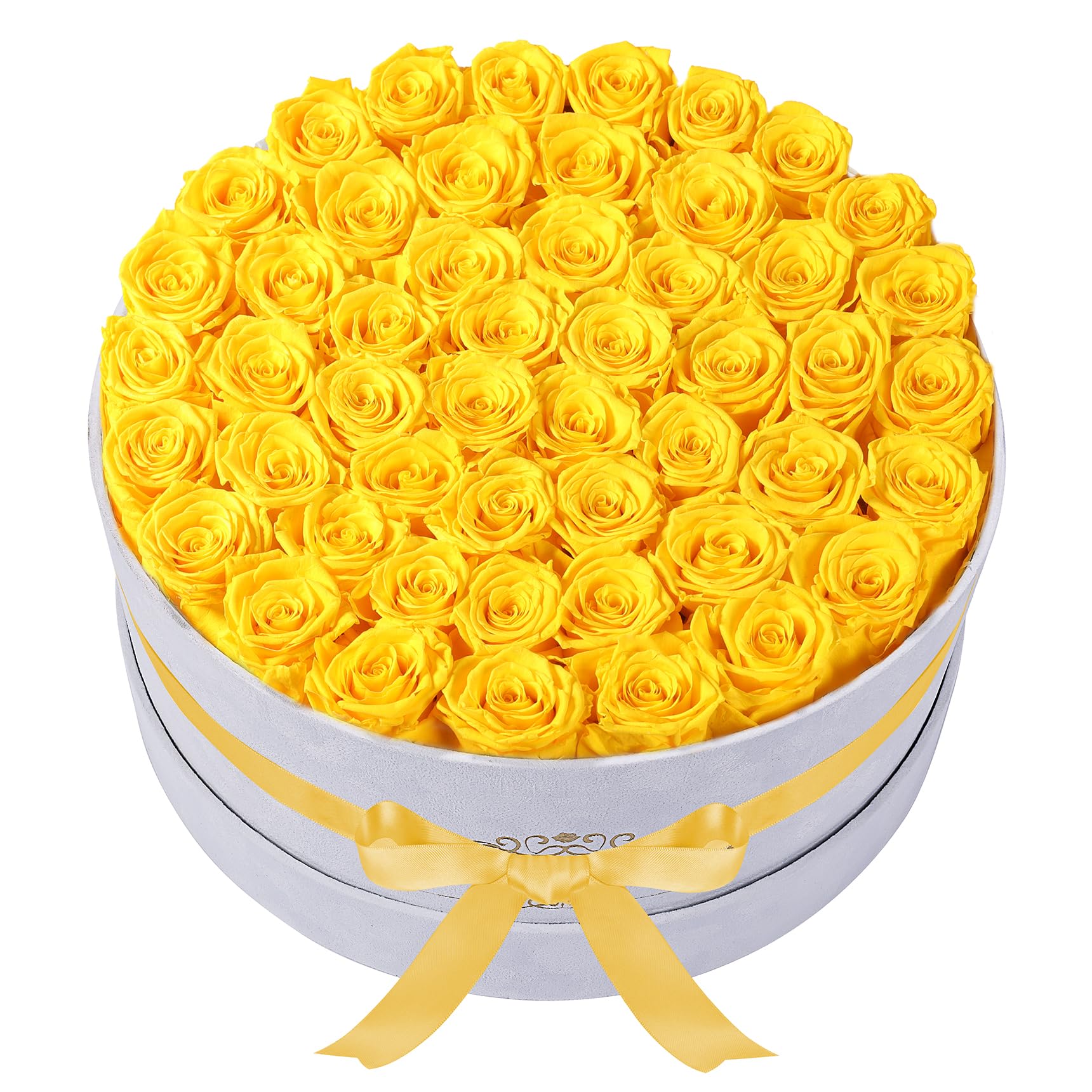 Perfectione Roses 50 Preserved Roses in Velvet Box, Flowers for Delivery
