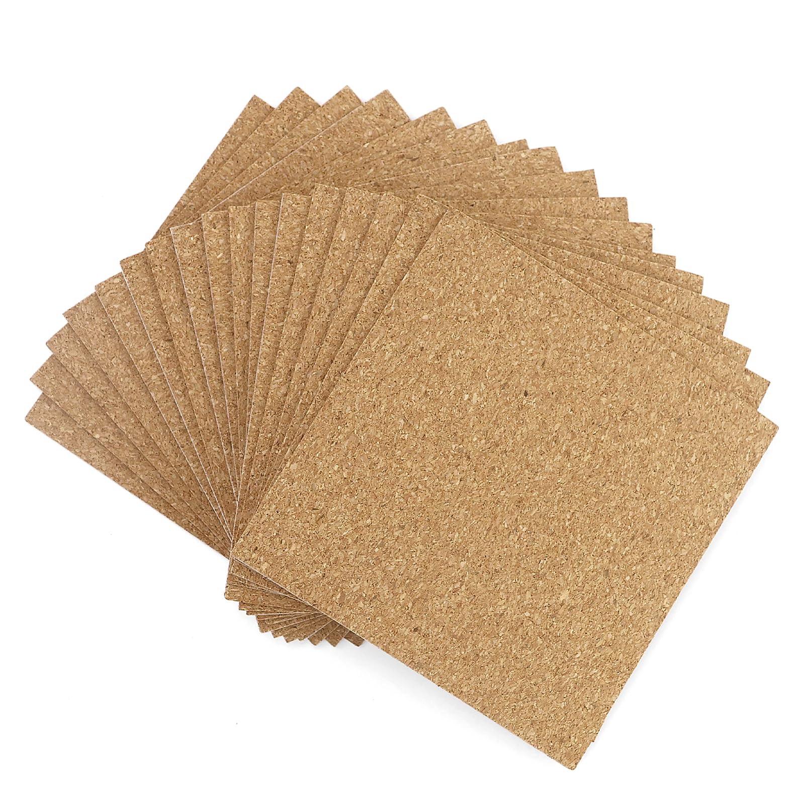 Placas de corcho autoadhesivas 1 mm 10x10 cm rectangulares para posavasos y alfombrillas