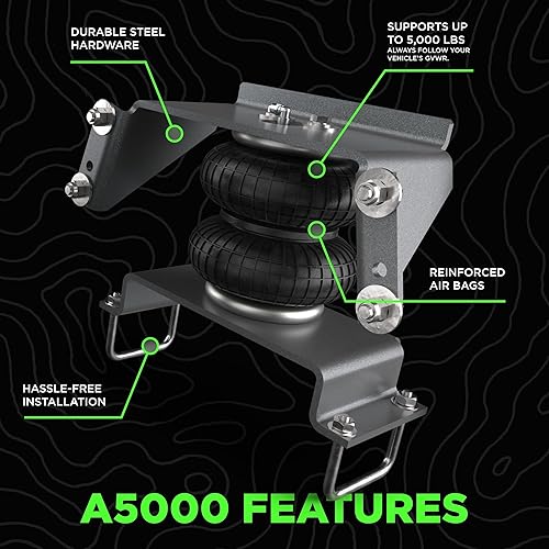 Miniatura 6 de Atlus Engineered By Air Lift A5000 - Kit de suspensión de bolsas de aire para Toyota Tundra 2WD y 4WD 2022-2025, reemplaza el par TR57383AS y