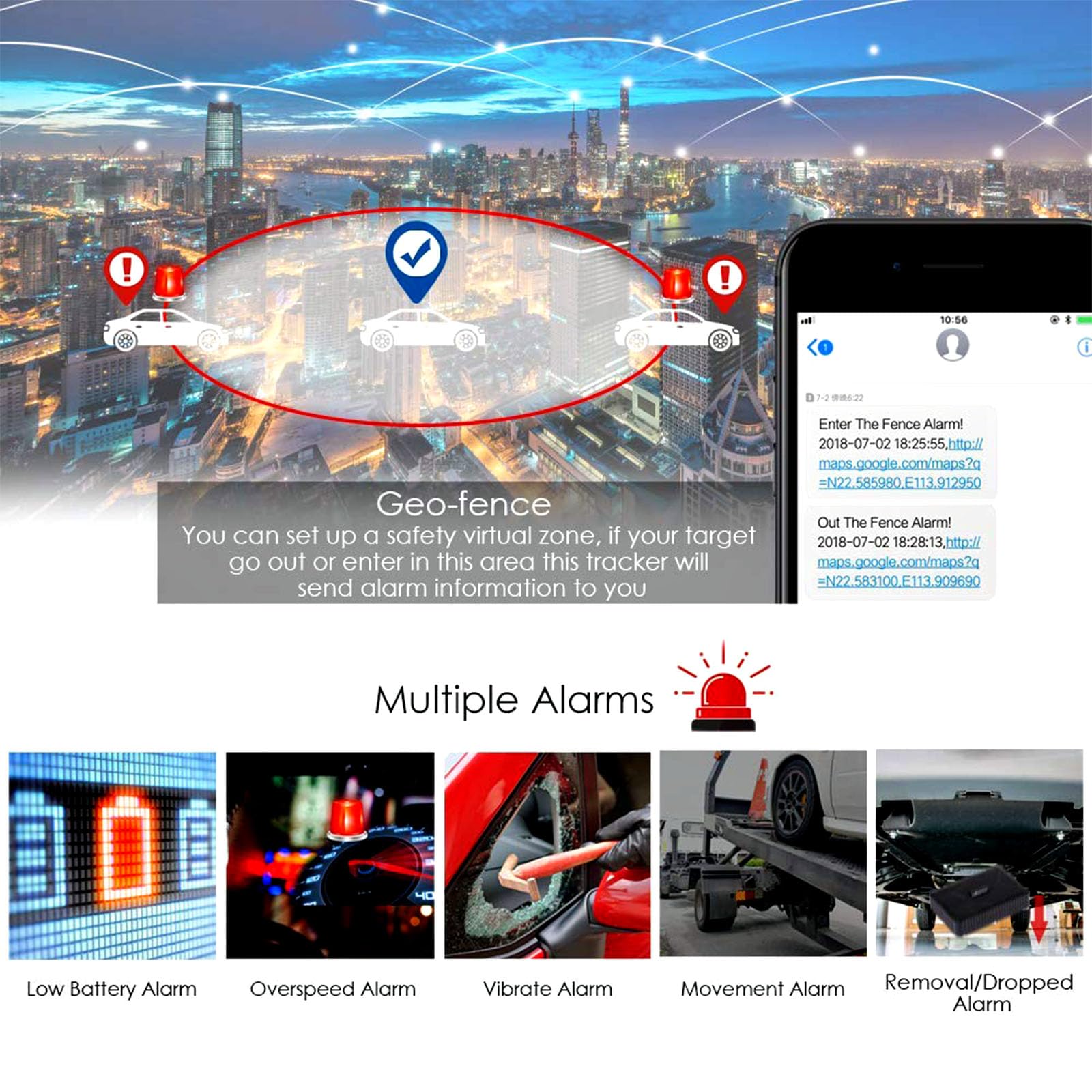 Winnes 4G Mini GPS Tracker 1500 mAh - Auto GPS/AGPS/LBS Echtzeit Ortung Anti-Verlust Magnet Mit Gratis App für Kind, Koffer, Fahrrad, Auto