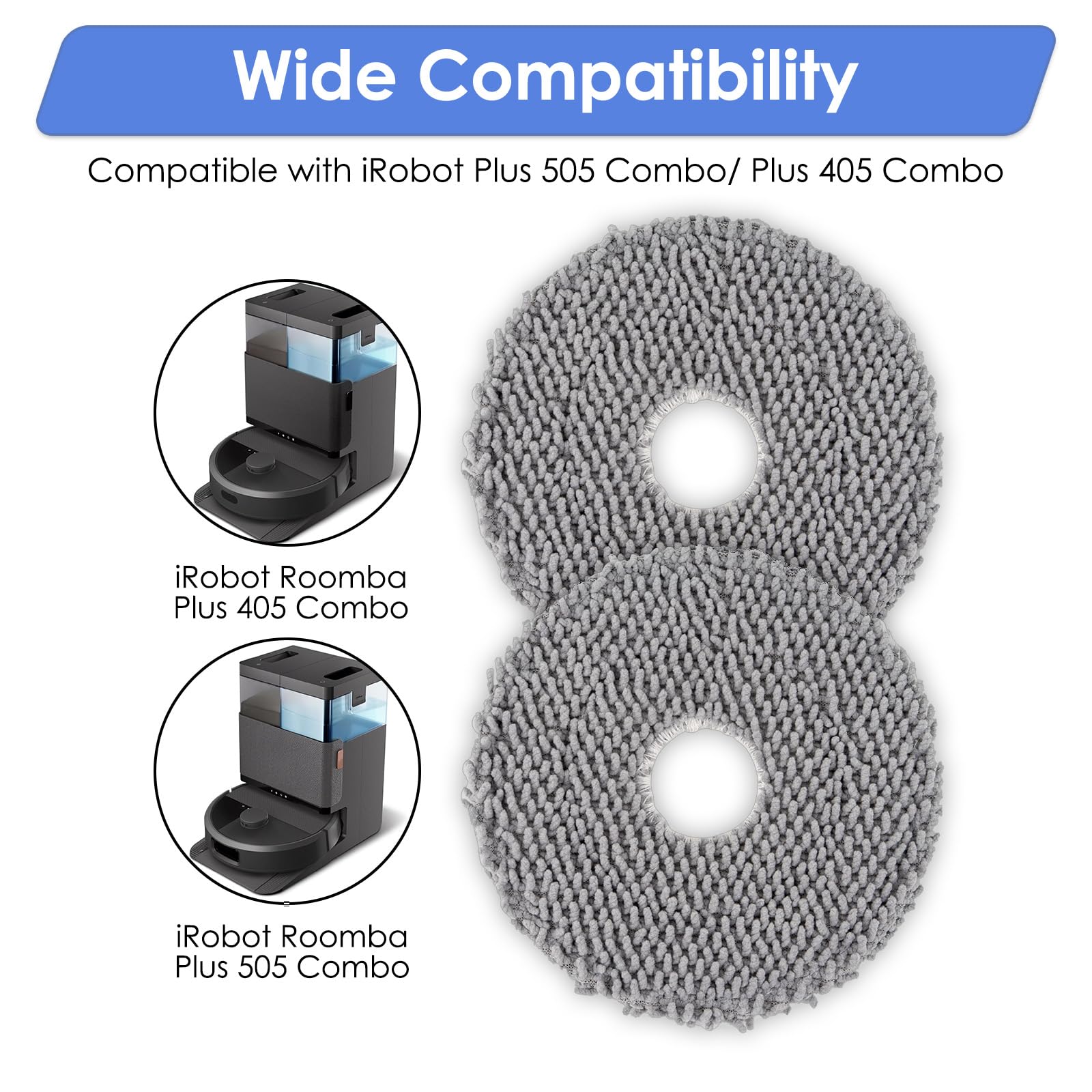 Amazon.co.jp: (4パック) Plus 505コンボ交換用モップパッド iRobot