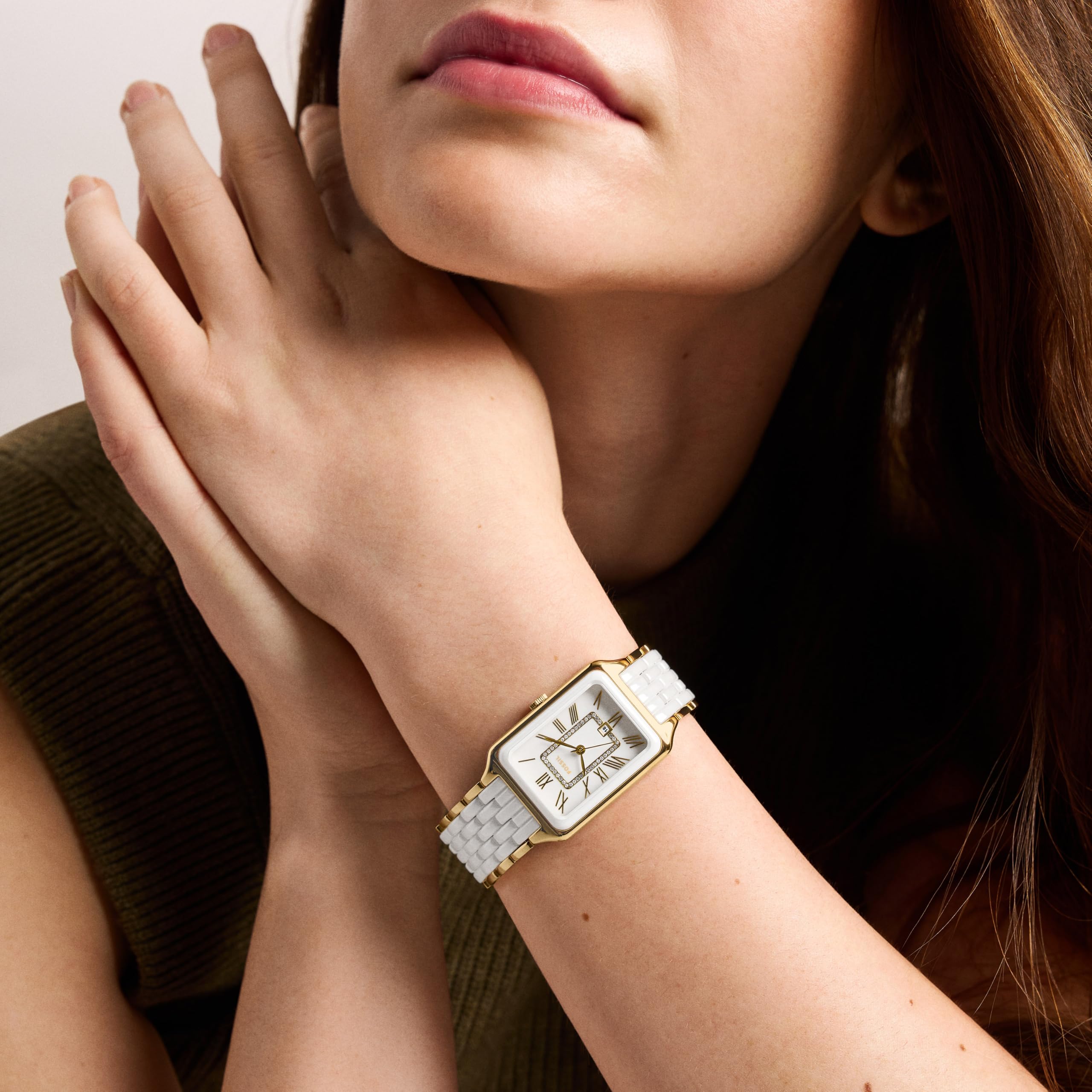 Fossil Raquel Reloj para Mujer de Acero Inoxidable Color Dorado de 26MM, CE1136