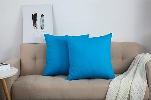 Miniatura 7 de TangDepot - Funda de almohada hecha a mano 100% lona de algodón, Algodón, Pacific Blue