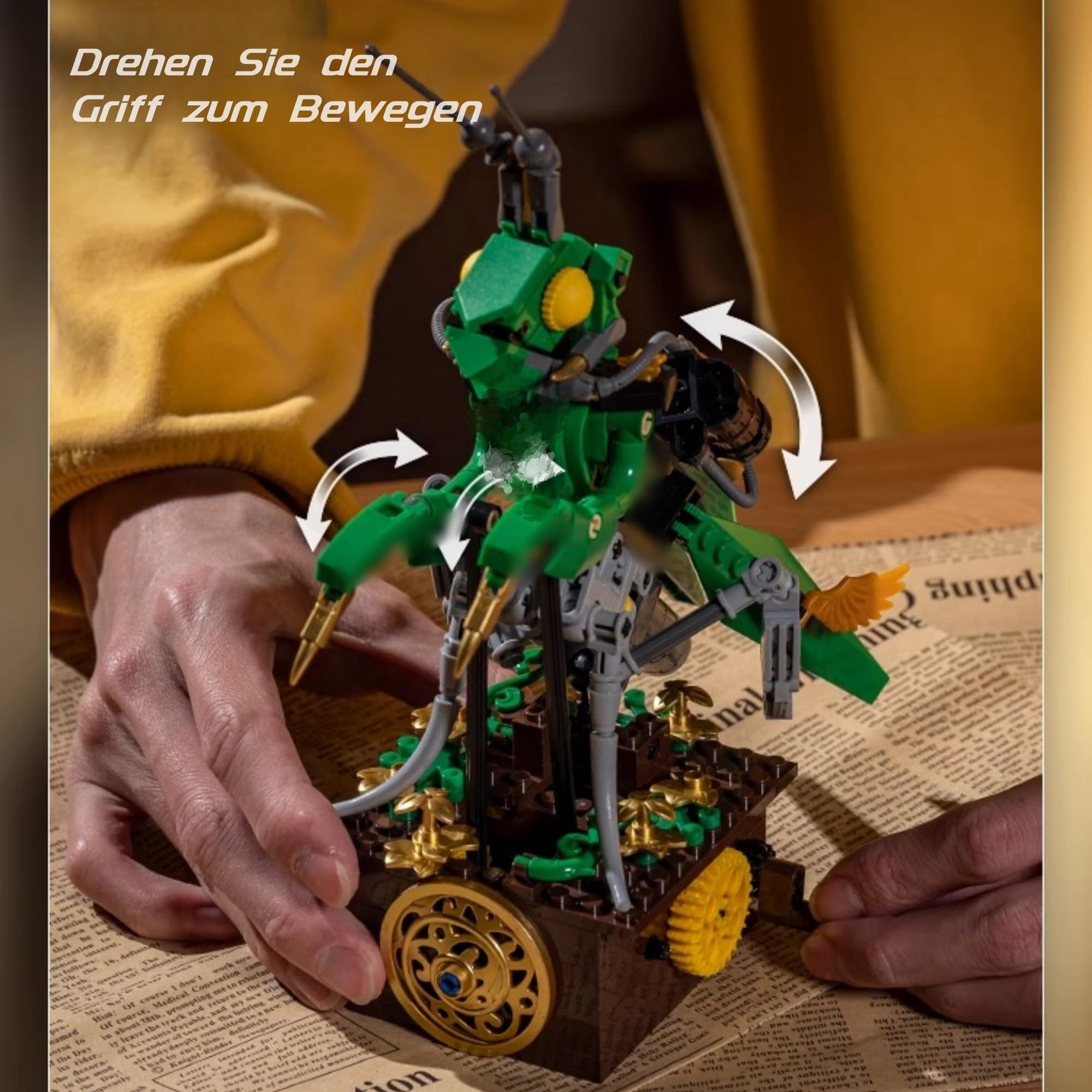 PlaySynthe Detektiv Eule Bausteine Set - 1286 Teile Tier Modell Bausatz Für Erwachsene & Kinder