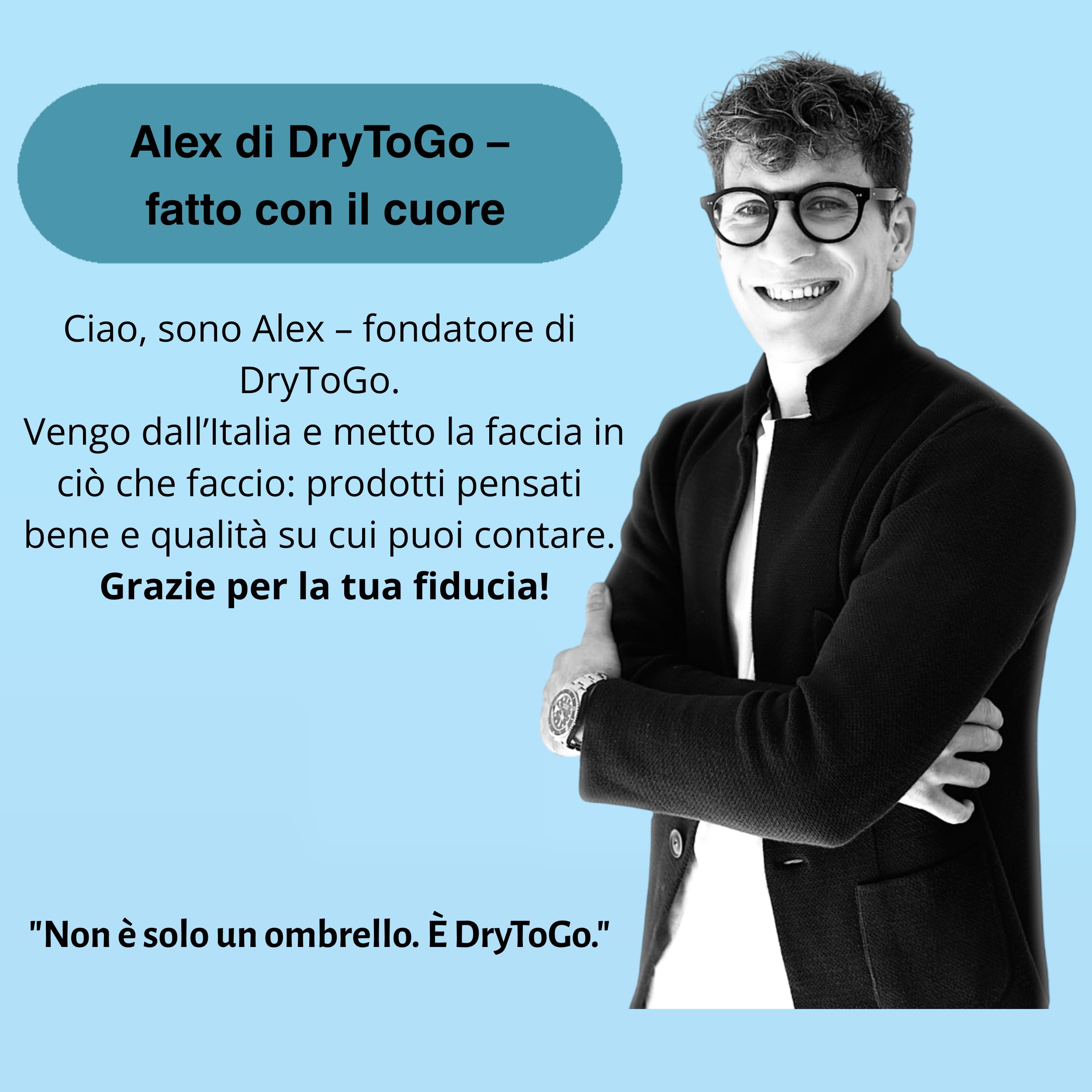 Ombrello pieghevole I apertura e chiusura automatica I resistente al vento, impermeabile e compatto I ombrello da viaggio leggero con manico antiscivolo I perfetto per uomo e donna I Drytogo