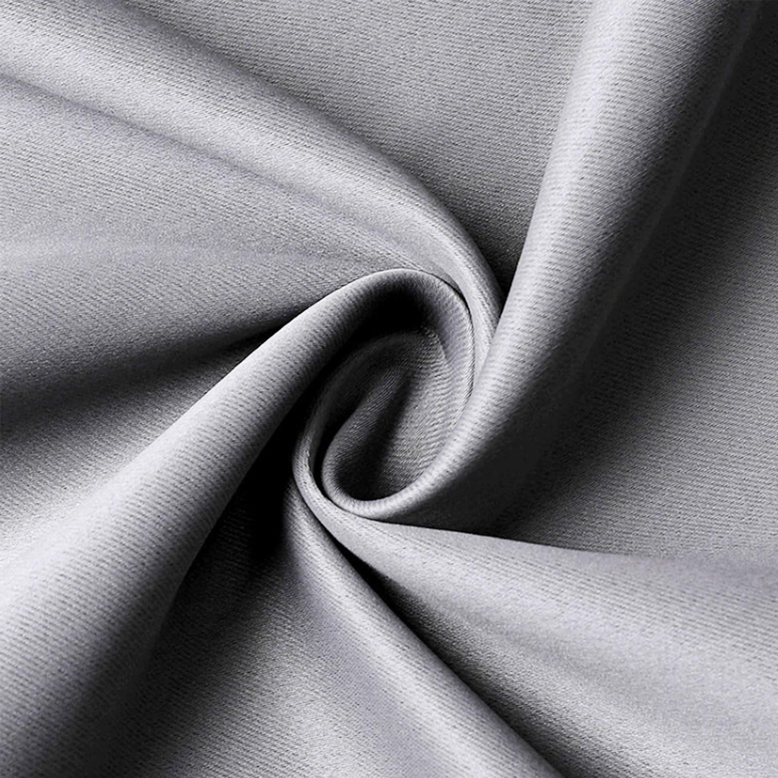GUOJUN Tende Oscuranti per Interni 80 x 270 cm Termiche Isolanti e Moderne Tenda Coprenti Tinta Unita Anti-Rumore, Pesante, Opache per Soggiorno e Camera da Letto, Grigio Chiaro