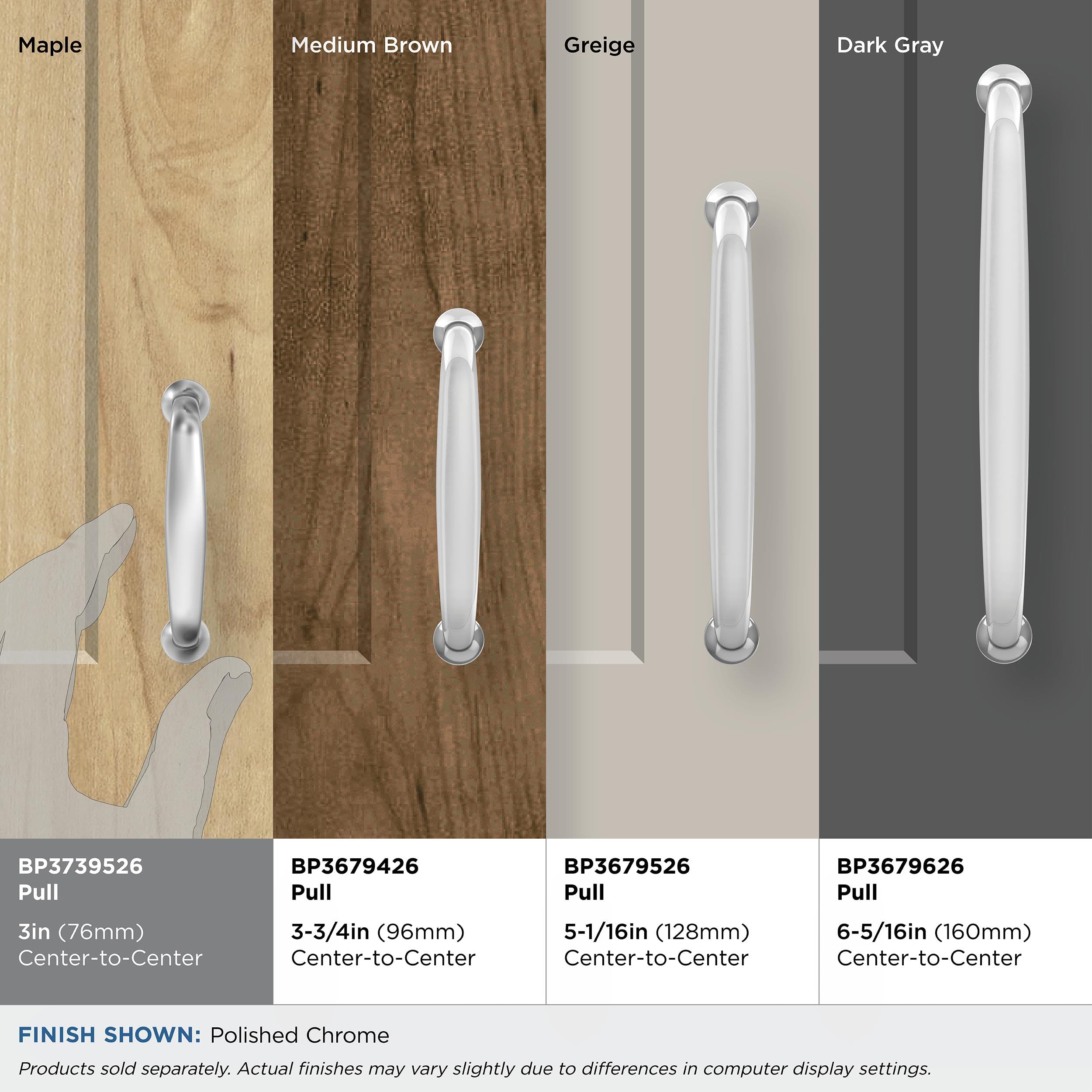 Amerock BP3739526 Renown Cabinet Pull, Polished Chrome, 3 in (76 mm) Center-to-Center - Image 3