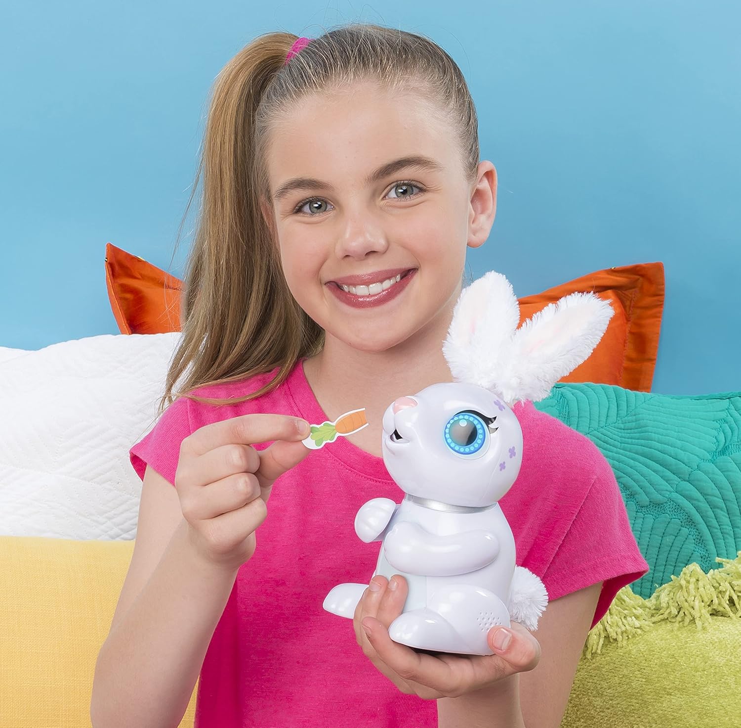 Zoomer Hungry Bunnies, Chewy, Interactive Robotic Rabbit That Eats, for Ages 5 and Up
