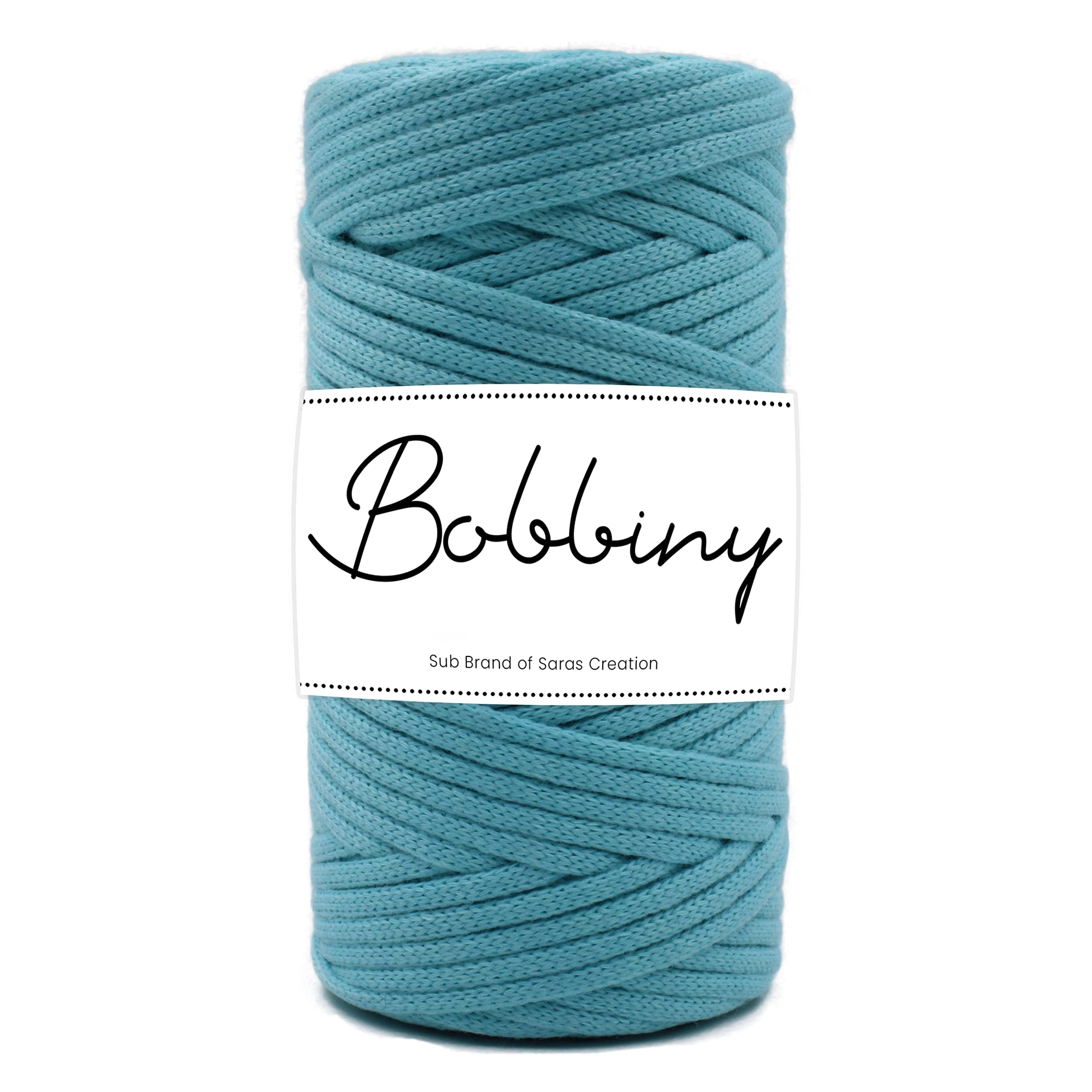 BOBBINY | Knitted Braided Crochet Macrame Acrylic Nylon Cord Thread for Macrame DIY, Garments, Crafting, and Other Projects, Turquoise, 3mm,50 Meter-picture-14