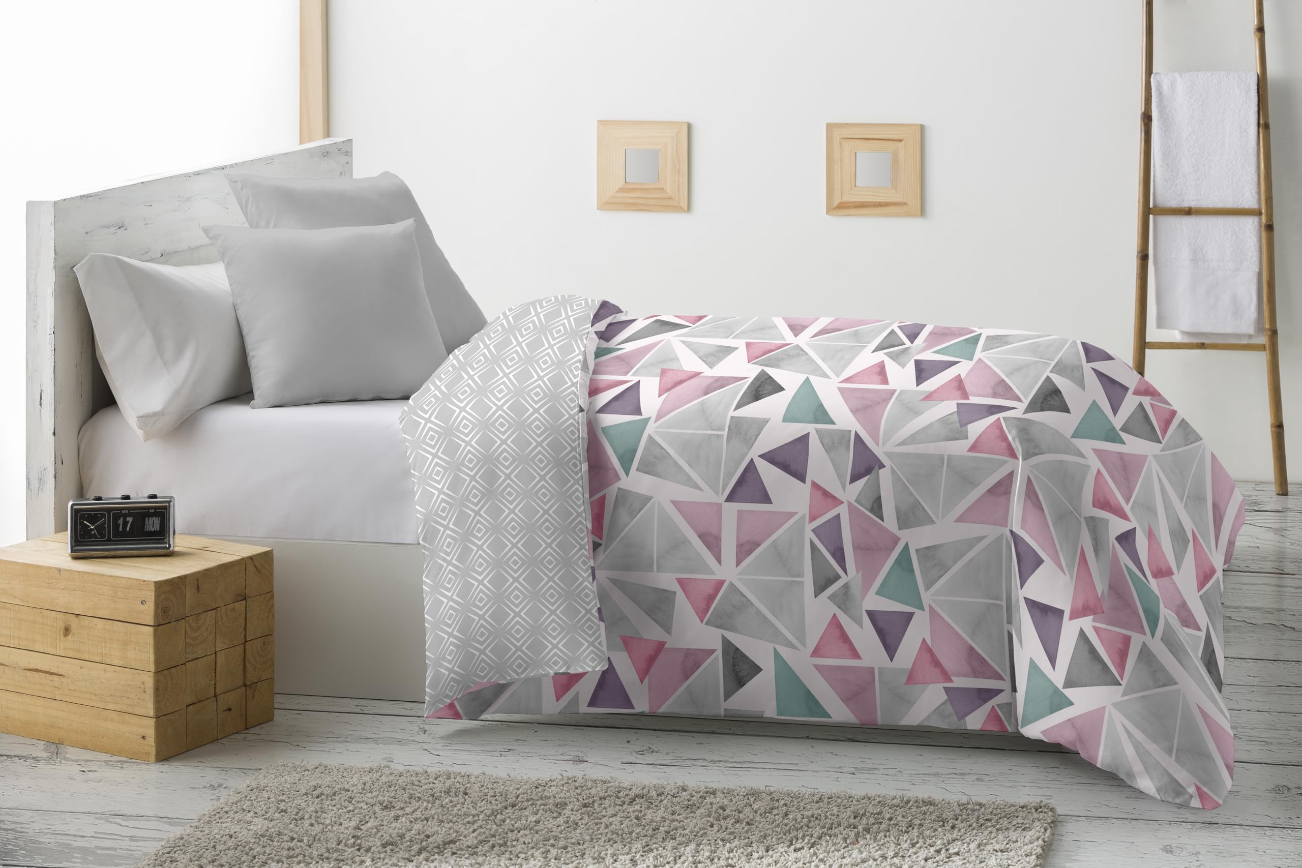 Miracle Home. Edredón nórdico Leto de microfibra 300gr/m², suave y transpirable ideal para invierno, otoño y primavera. 230X260. Cama 135. Rosa