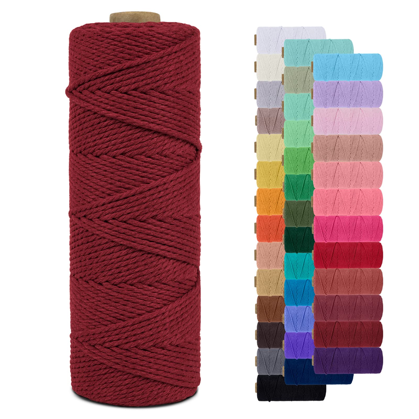 Amazon.com: LEREATI 2mm Macrame Cord 109 Yards Natural Cotton Cord ...