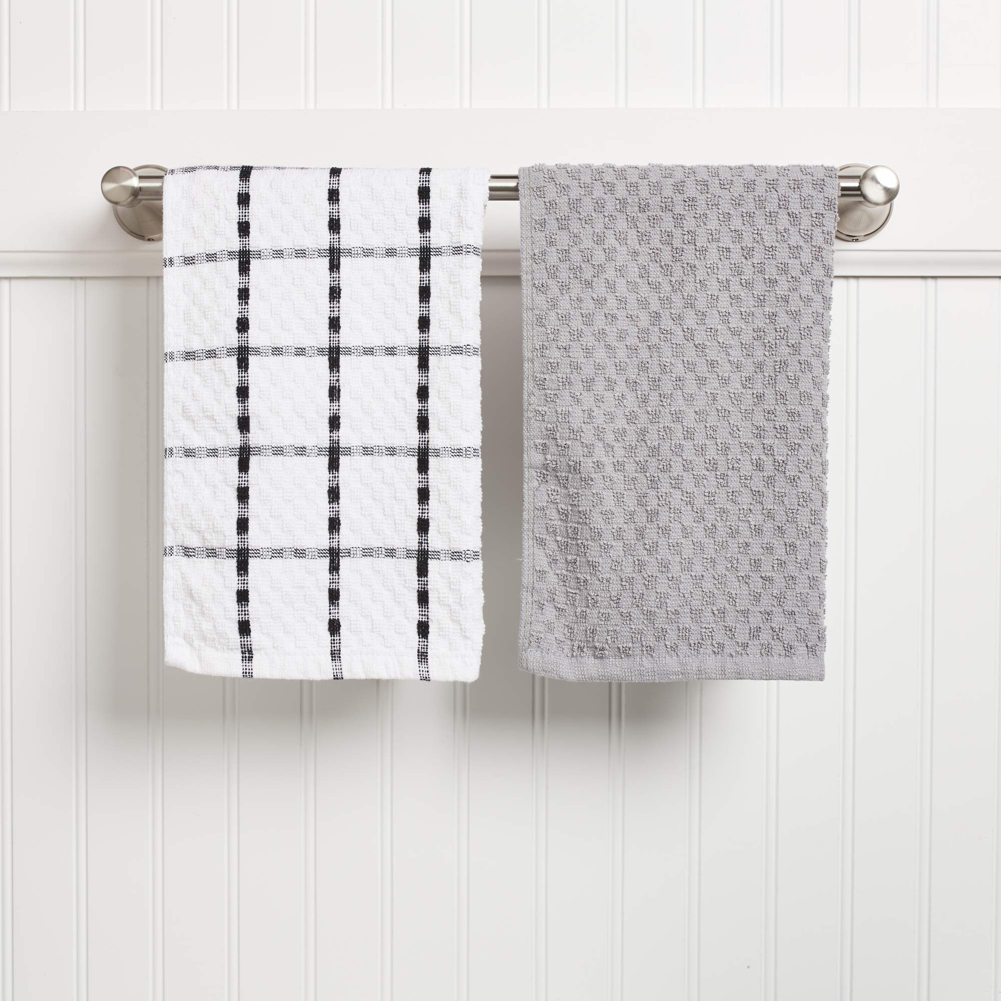 Kitchen Towels, Dish Towels and Dish Cloths, Hand Towel and Dishcloths Sets, 100% Soft Ring Spun Combed Cotton - Image 2