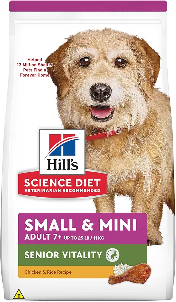 Ração Hill's Science Diet Vitalidade Sênior Pequenos e Mini para Cães Idosos Sabor Frango - 1.5kg
