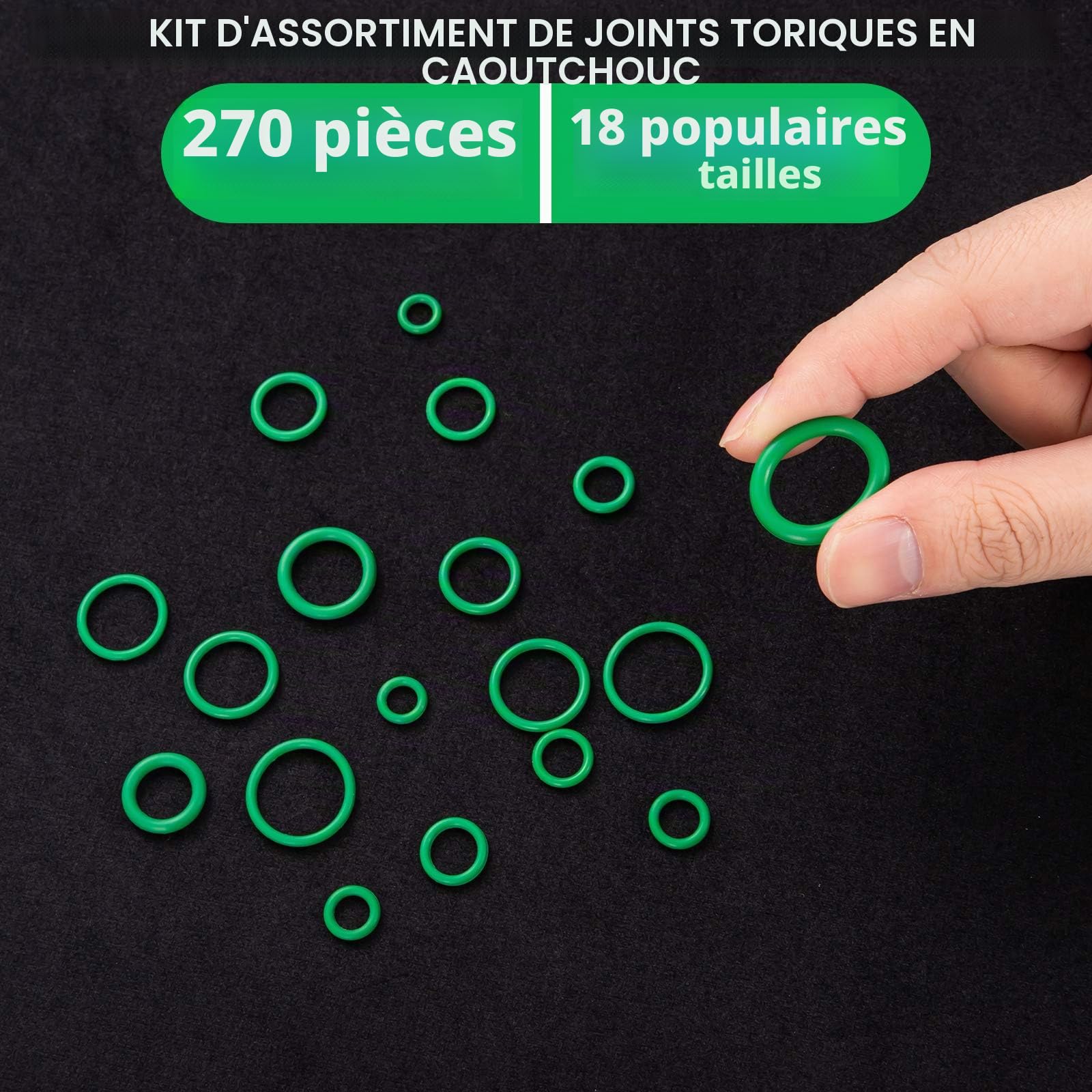 Kit Joints Toriques 270 Pièces 18 Tailles Hydraulique Climatisation Étanchéité Raccords Arrosage
