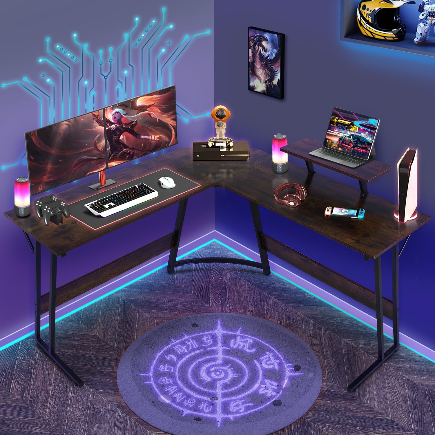 ☆Perline パソコンデスク DB Amazon.com: Dkelincs L Shaped Gaming Desk 51 Inch Computer Corner