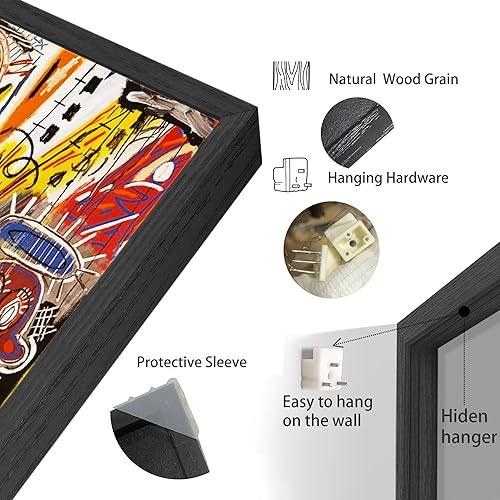 Miniatura 2 de TIME TREE Basquiat - Póster de arte callejero abstracto, graffiti, arte para pared, arte de arte famoso, impresiones artísticas para sala de estar y