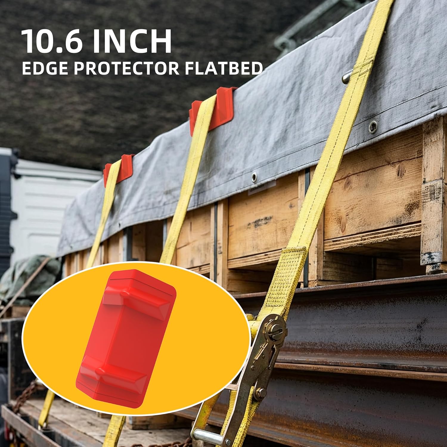 20 PCS Flatbed Edge Protector,10.6"L x 4.4‘W ’Plastic Corner Protectors for Ratchet Straps V-Board Cargo Edge Guards for Flatbed Trucking, Tie Down Strap Protectors for Shipping, Pallet Security