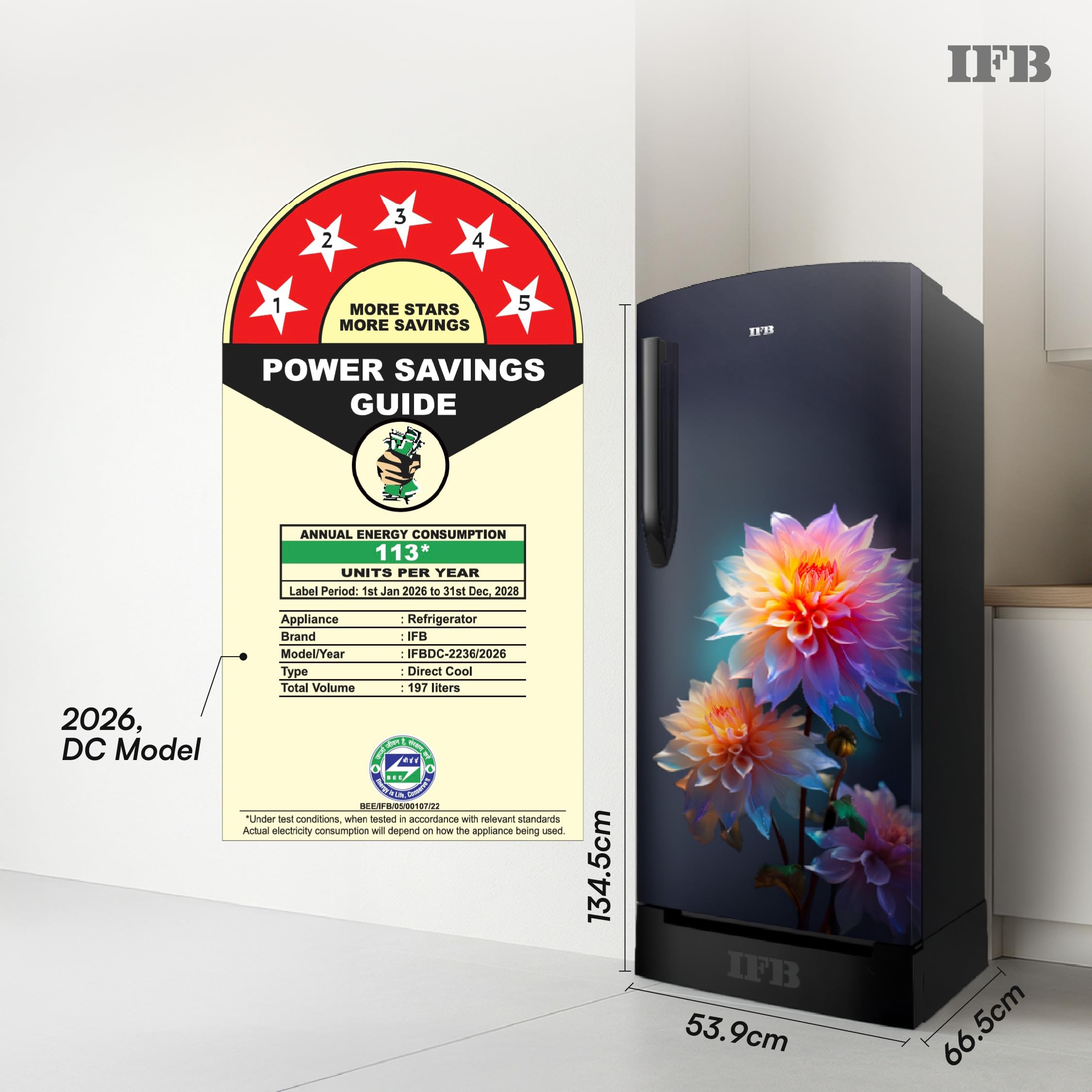 IFB 197L Refrigerator - 5 Star Energy Efficient -2