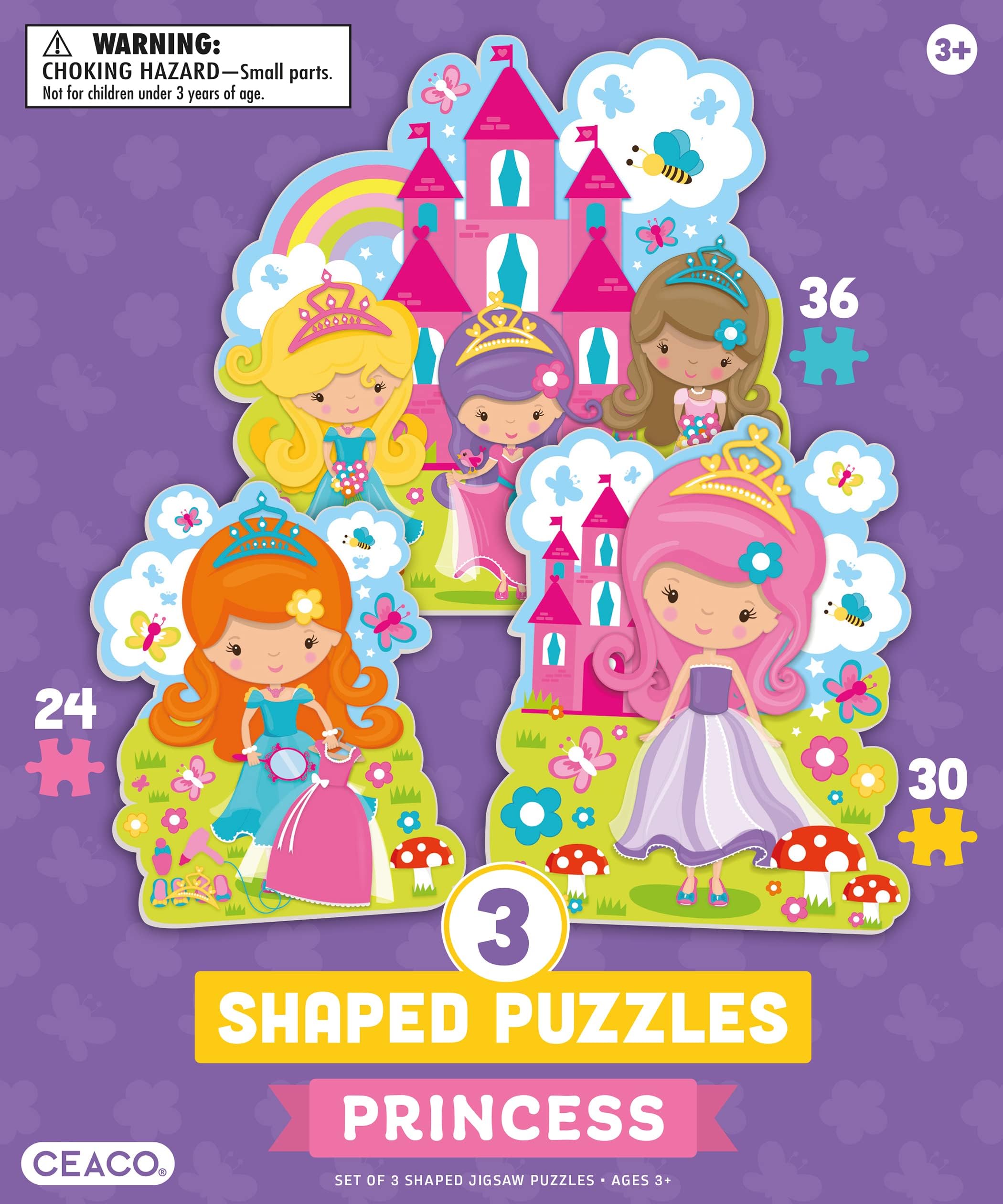 Ceaco - 3 in 1 Multipack - Princess - 24, 30, & 36 Piece Jigsaw Puzzles
